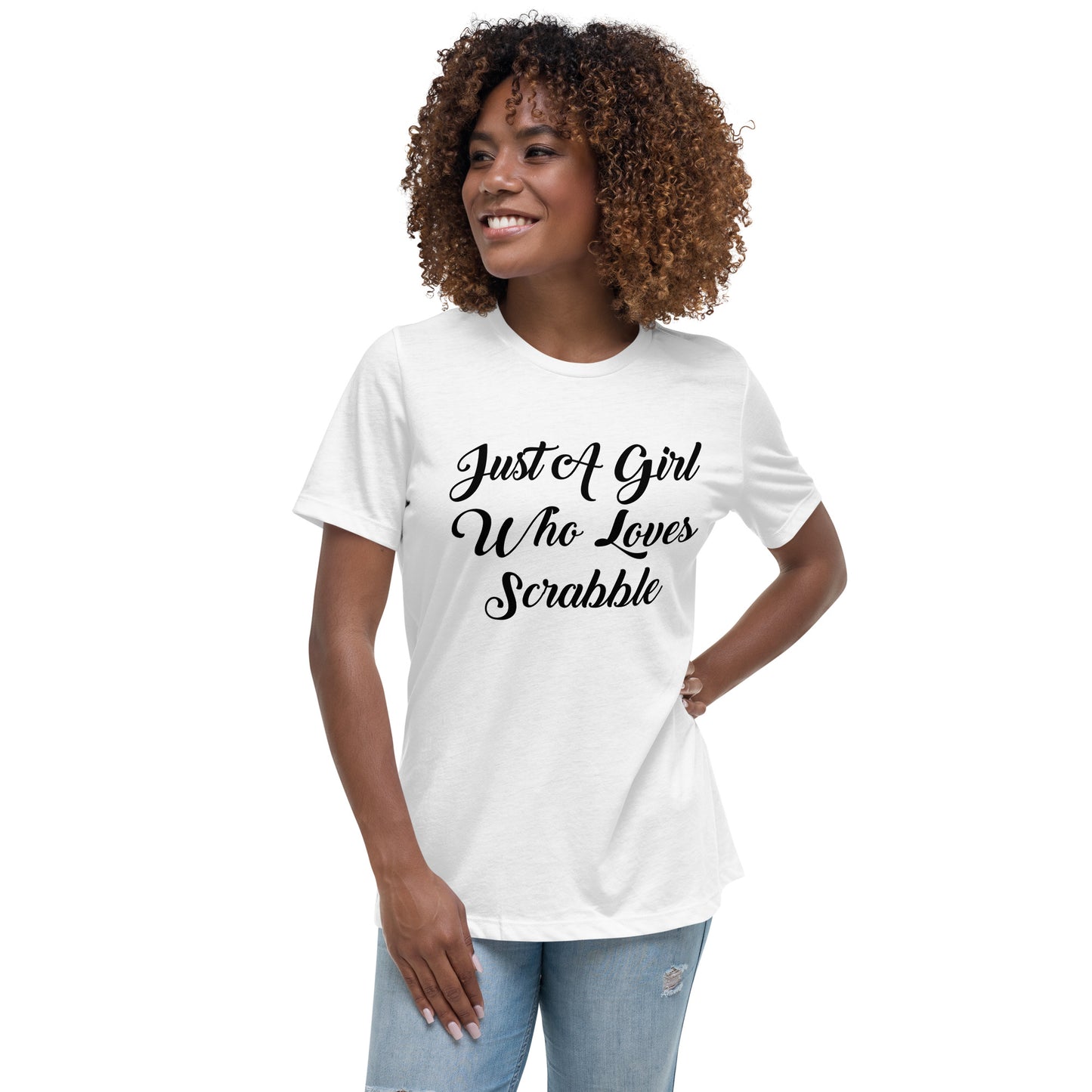 Just a Girl Who Loves Scrabble Women's Relaxed T-Shirt