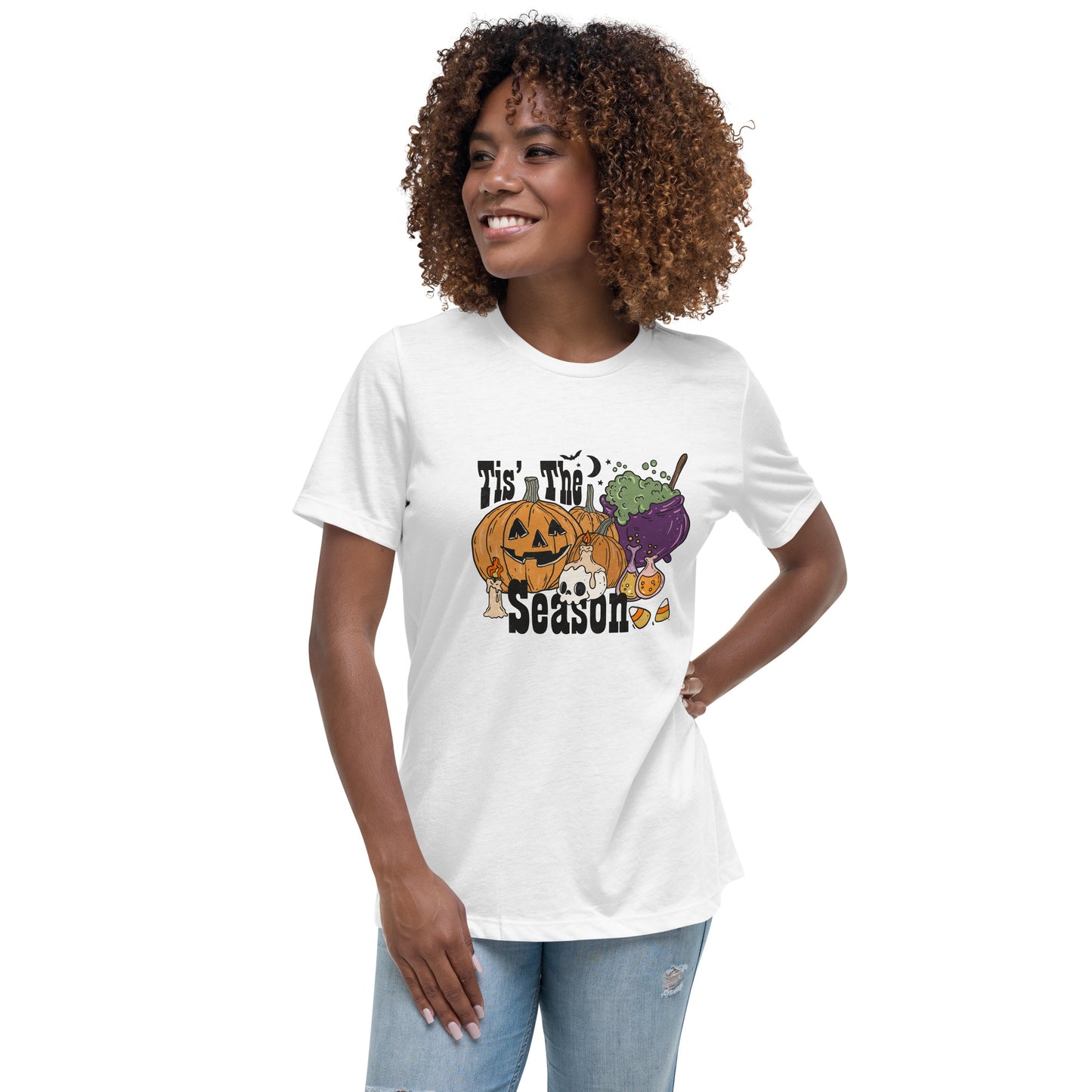 Halloween Tis the Season Women's Relaxed T-Shirt Tee Tshirt