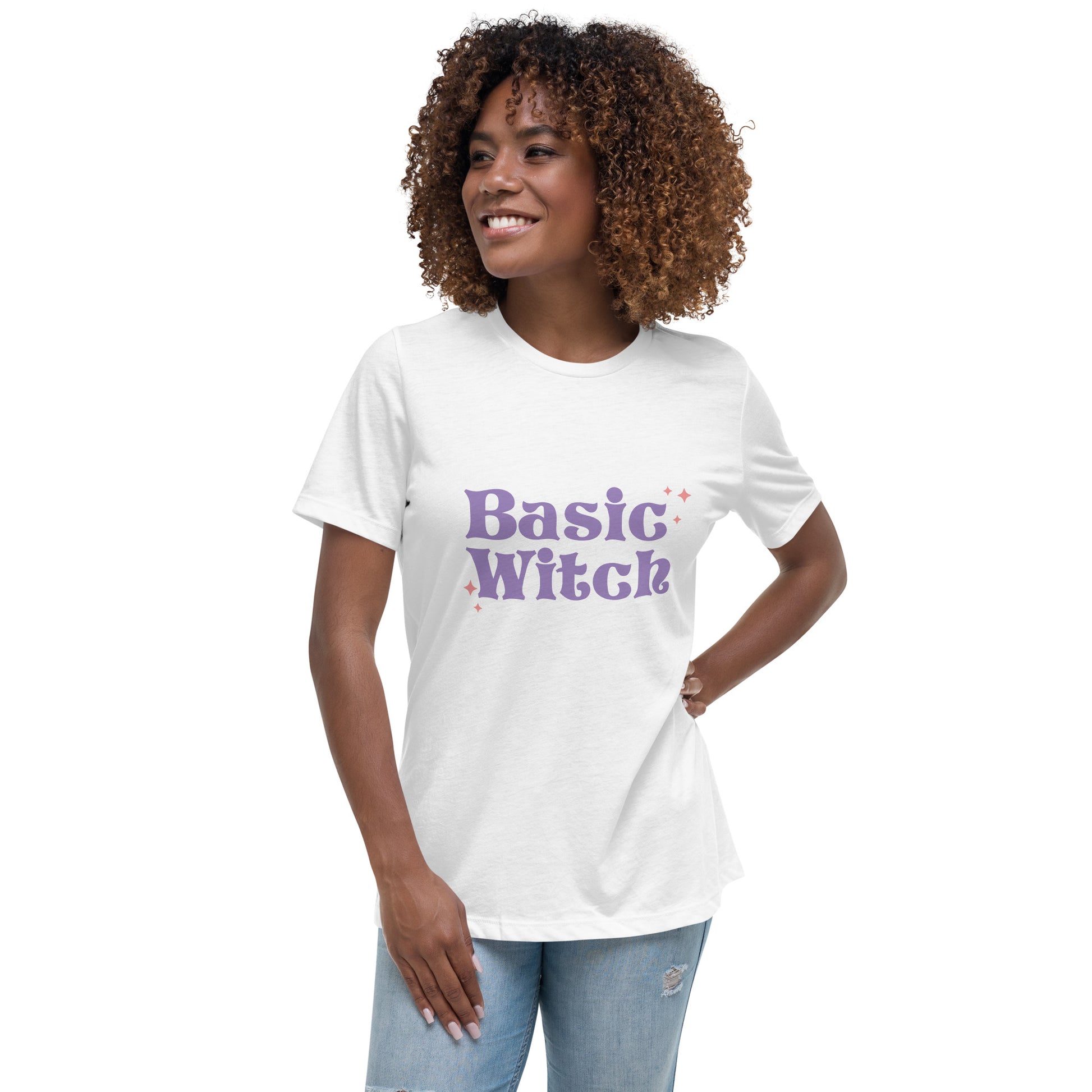 Halloween Basic Witch Women's Relaxed T-Shirt Tee Tshirt