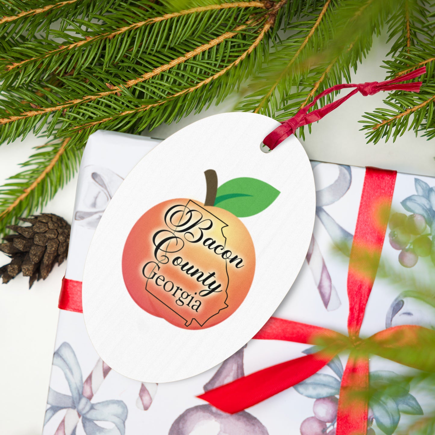 Bacon County Georgia Wooden ornaments