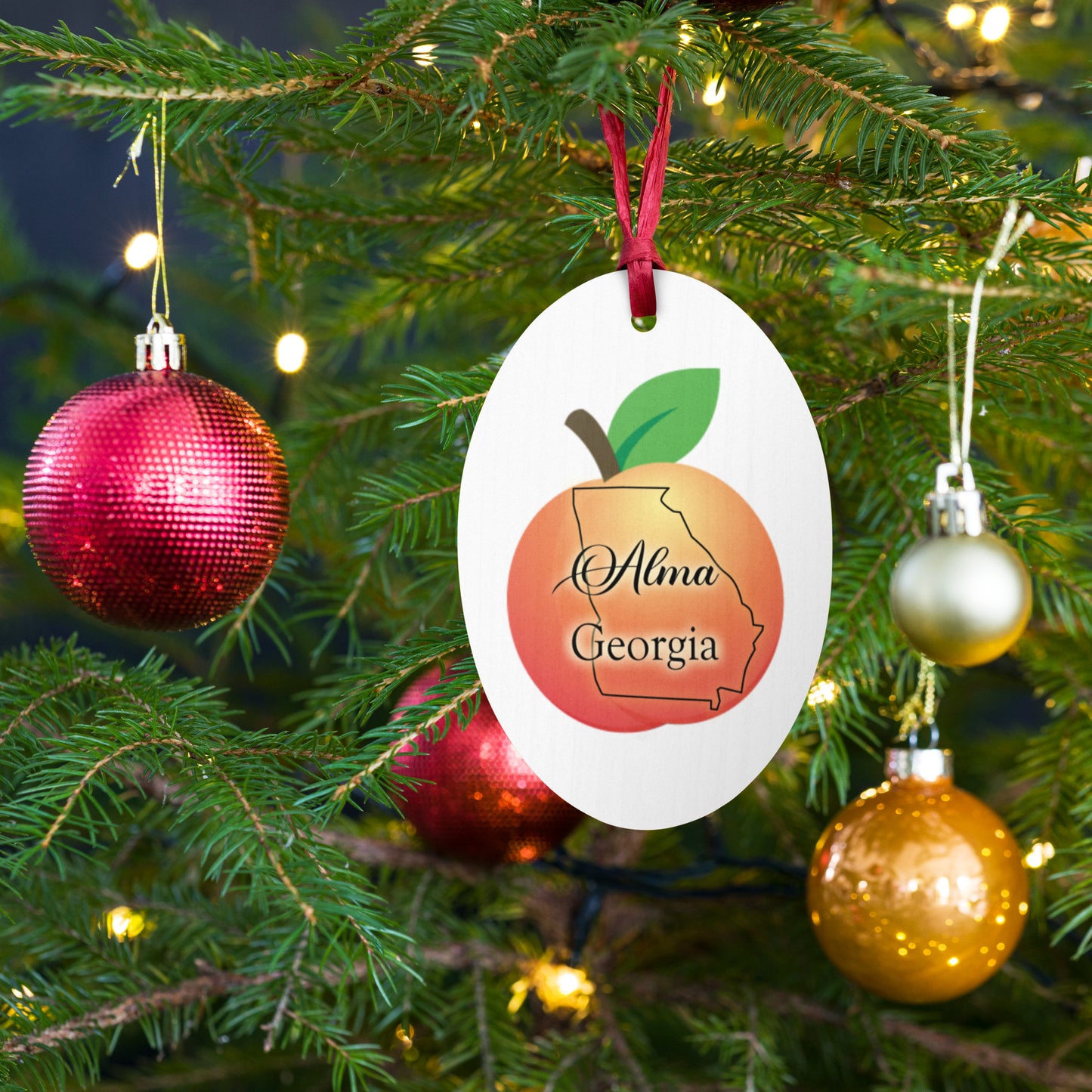 Alma Georgia Wooden ornaments