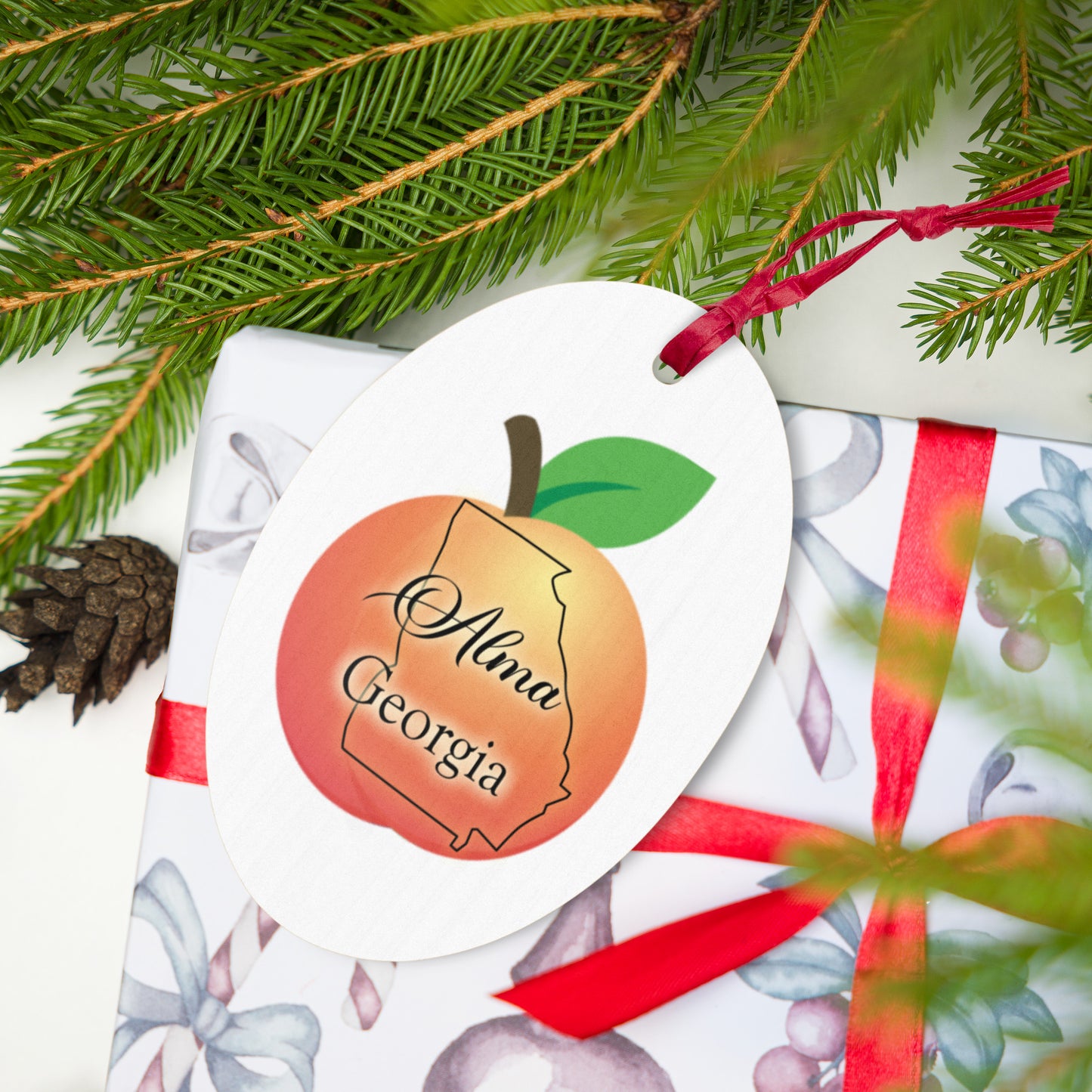 Alma Georgia Wooden ornaments