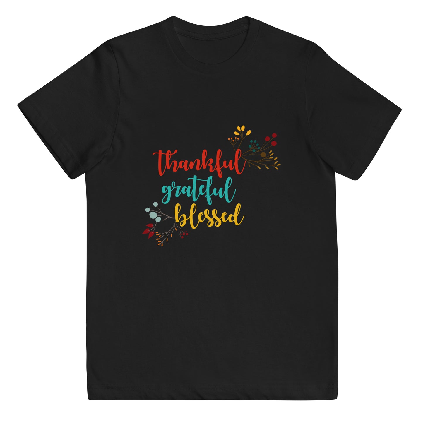 Thankful Grateful Blessed Youth jersey t-shirt