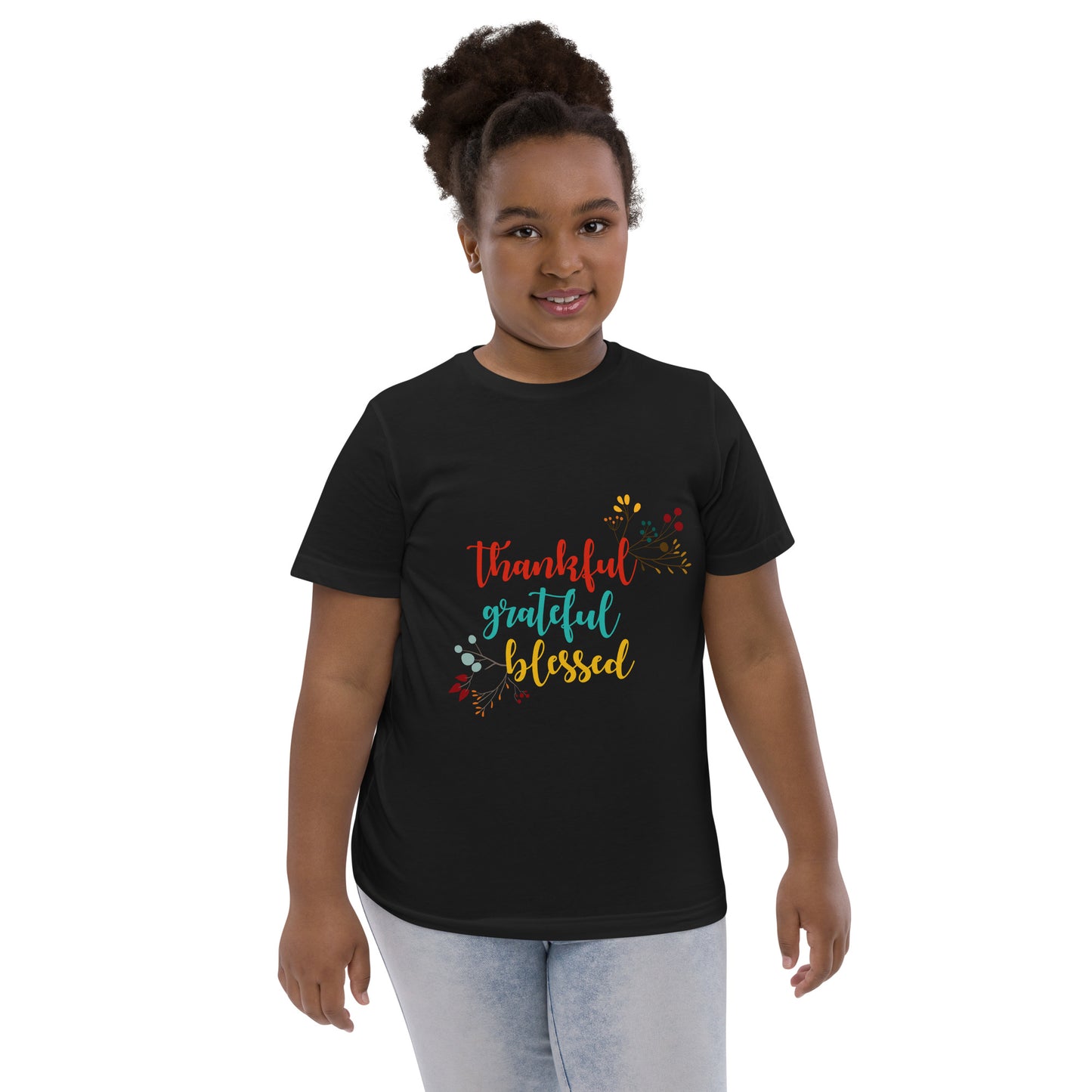 Thankful Grateful Blessed Youth jersey t-shirt