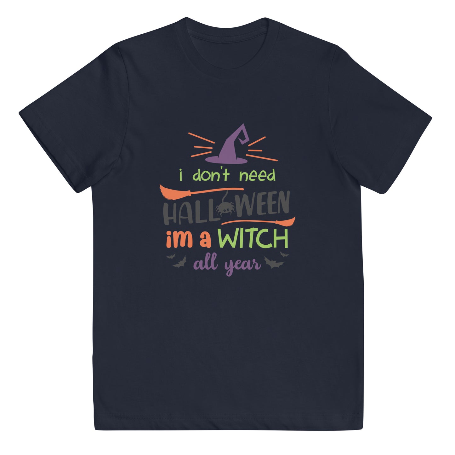 I'm a Witch All Year Youth jersey t-shirt