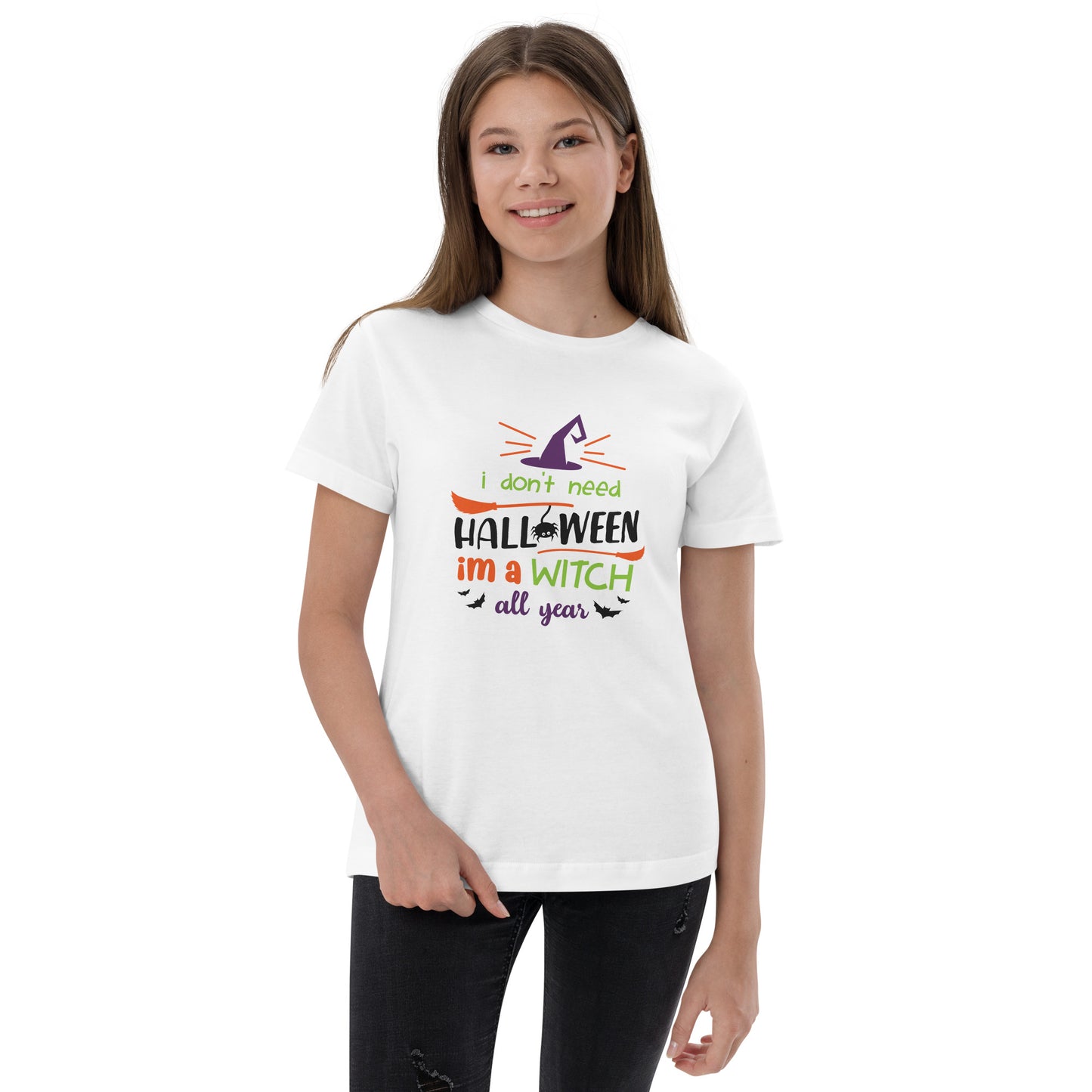 I'm a Witch All Year Youth jersey t-shirt