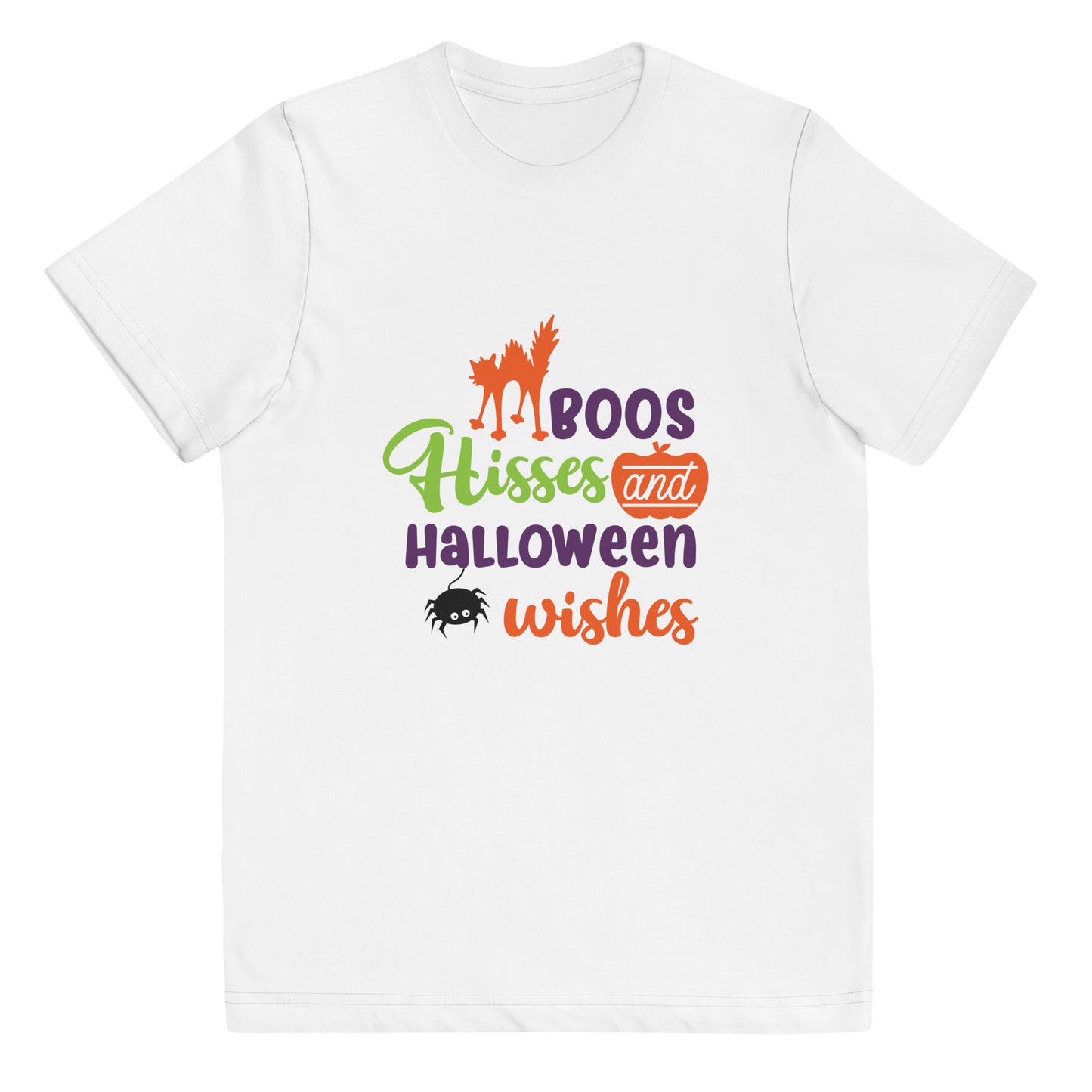 Boos Hisses and Halloween Wishes Youth Tshirt