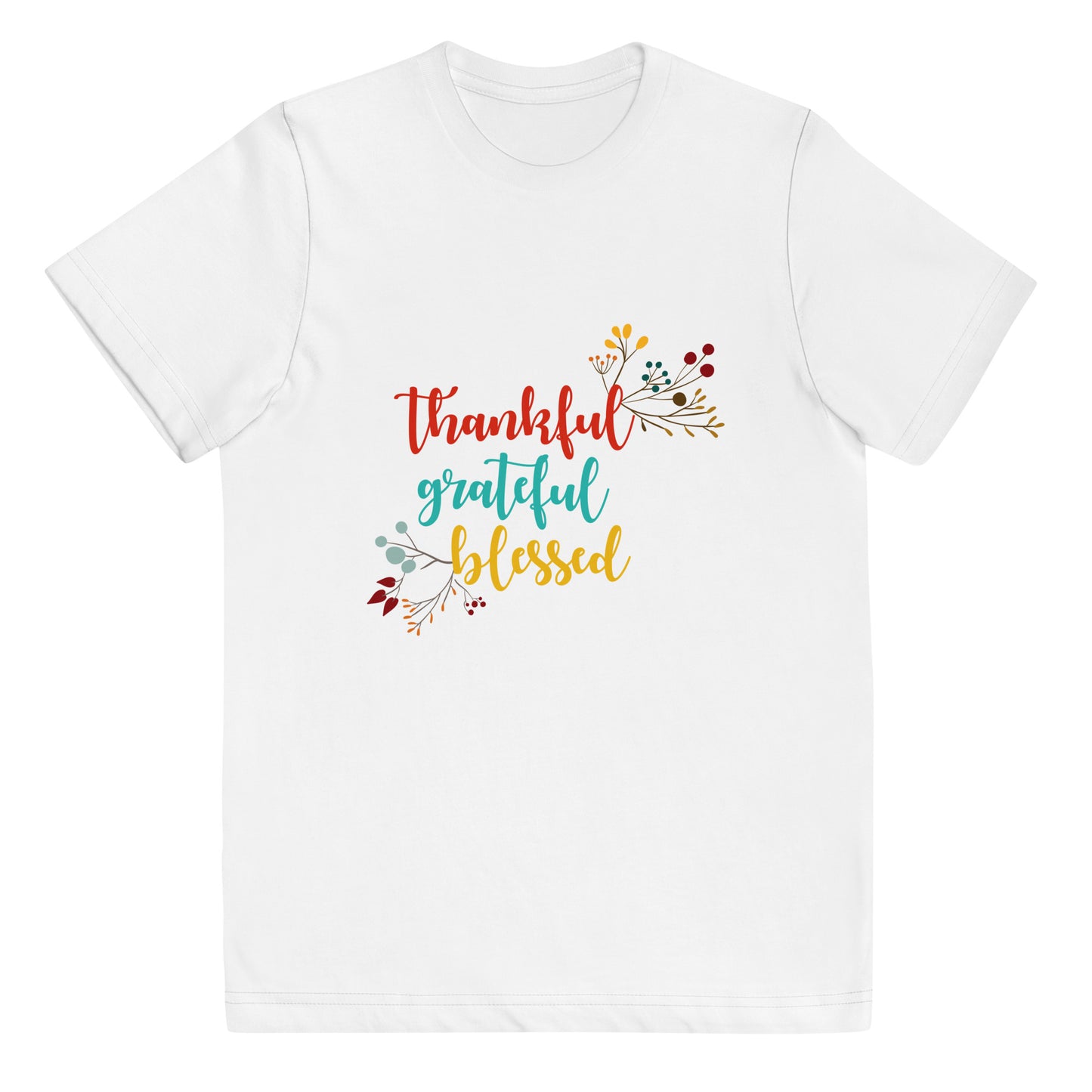 Thankful Grateful Blessed Youth jersey t-shirt