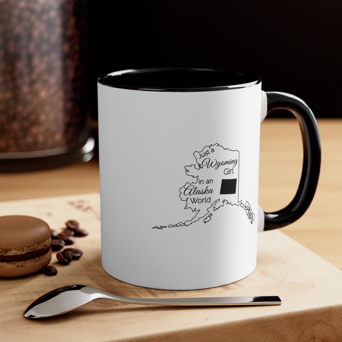 Just a Wyoming Girl in an Alabama World Accent Coffee Mug, 11oz