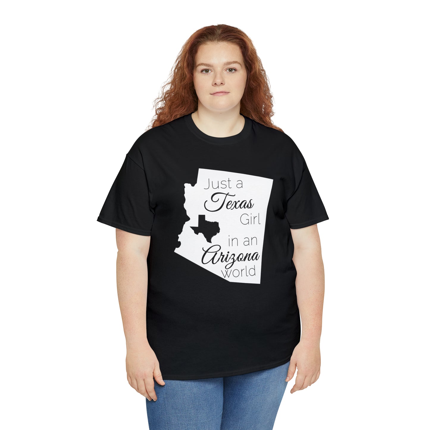 Just a Texas Girl in an Arizona World Unisex Heavy Cotton Tee