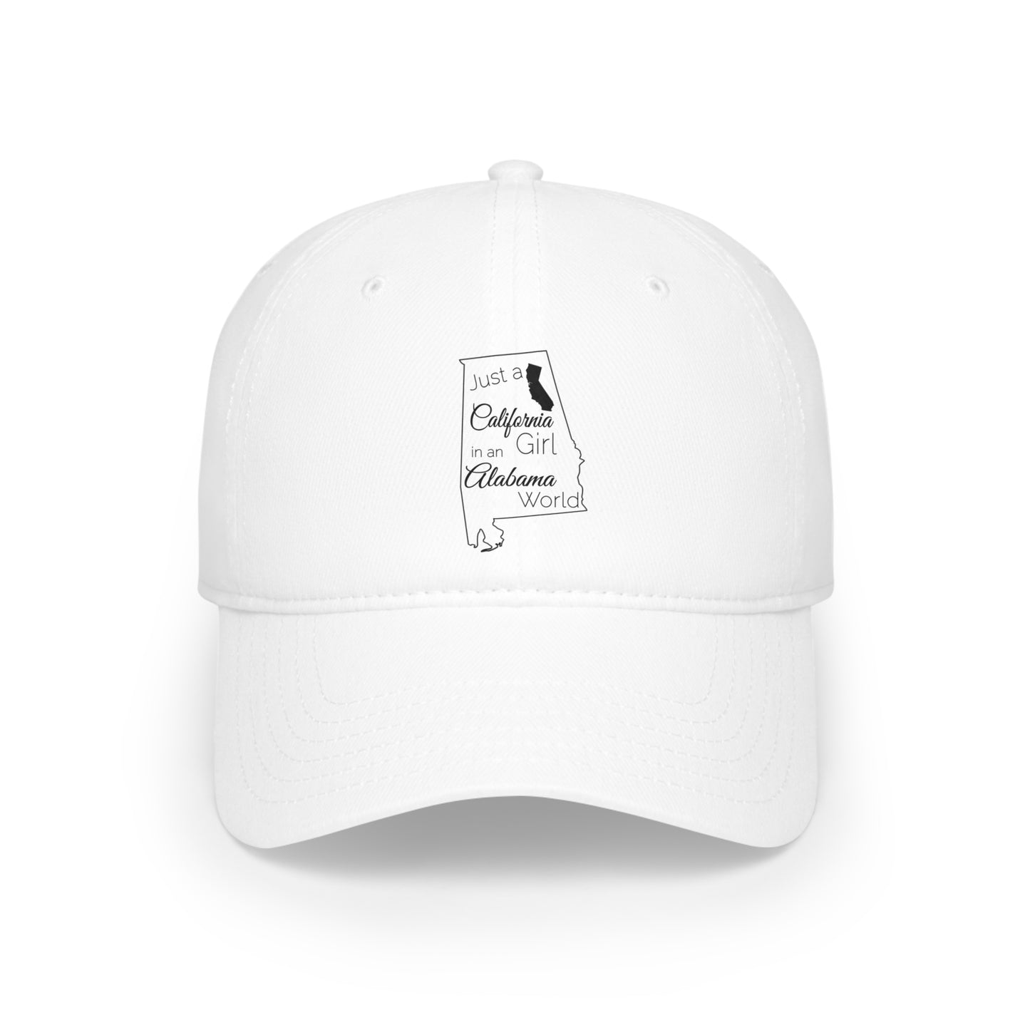 Just a California Girl in an Alabama World Low Profile Baseball Cap