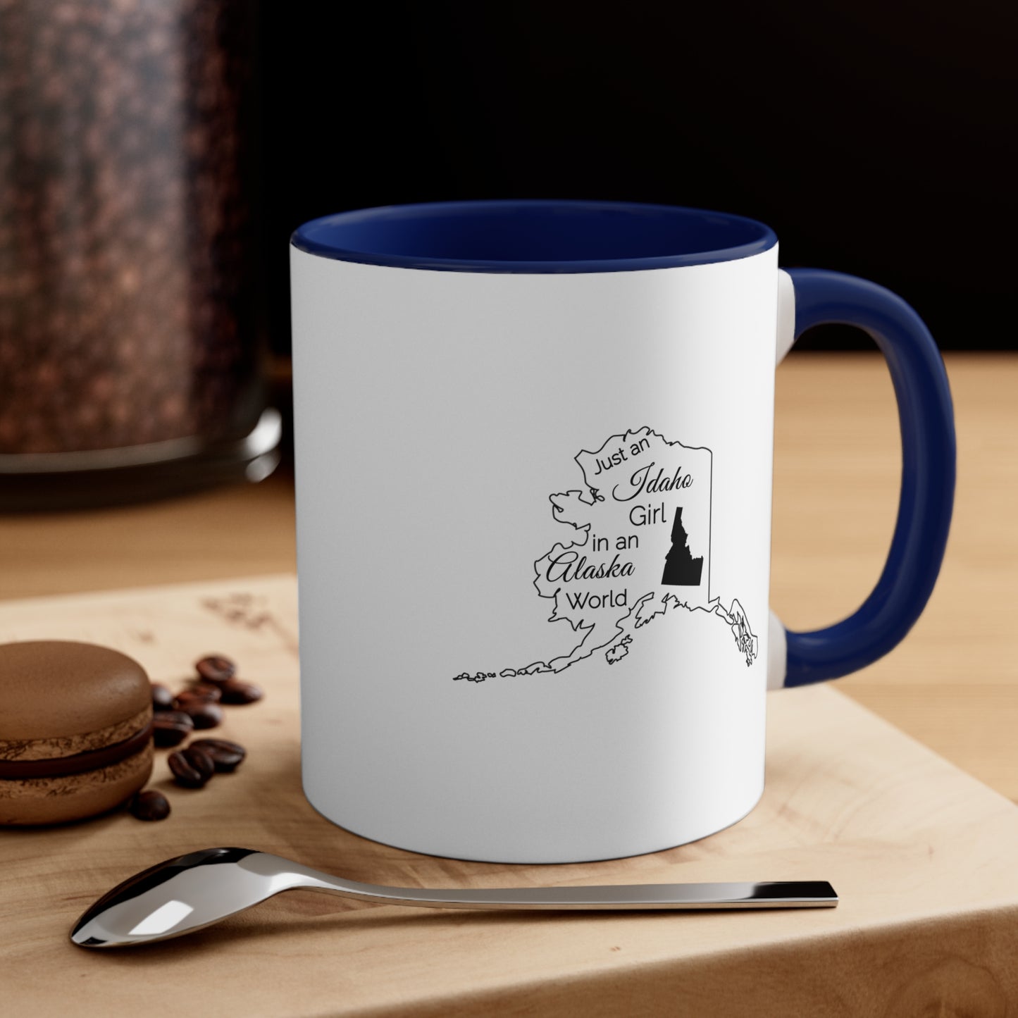 Just an Idaho Girl in an Alabama World Accent Coffee Mug, 11oz