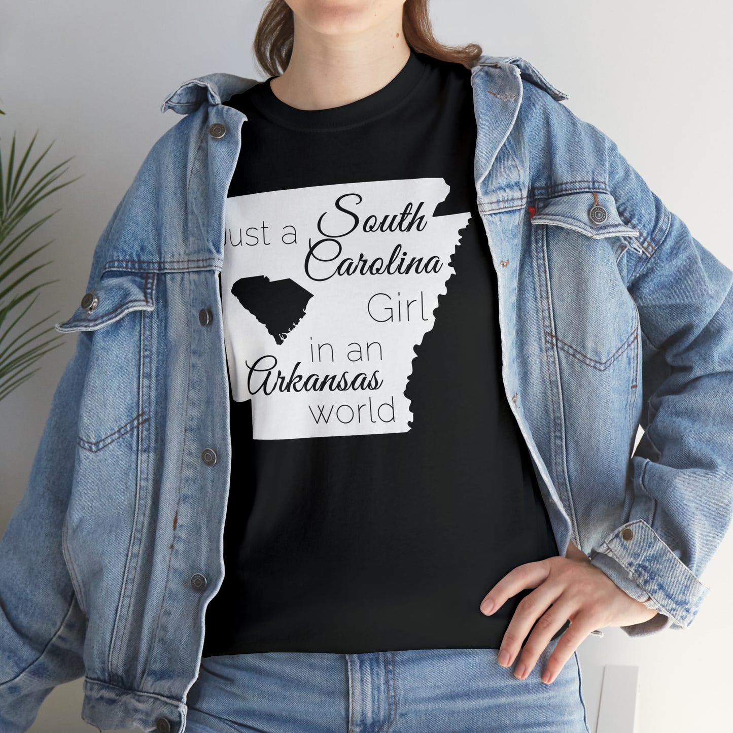 Just a South Carolina Girl in an Arkansas World Unisex Heavy Cotton Tee