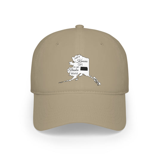 Just a Kansas Girl in an Alaska World Low Profile Baseball Cap