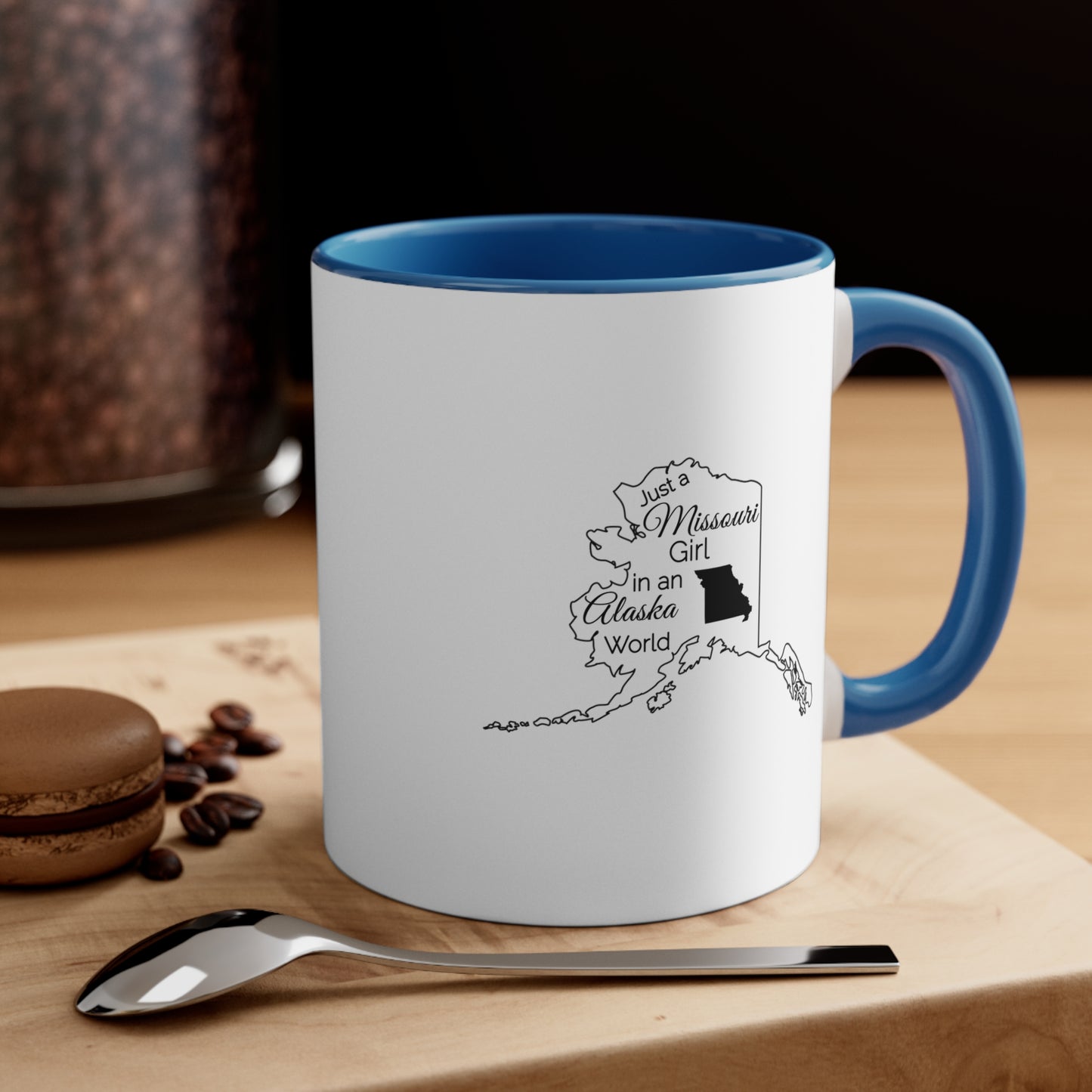 Just a Missouri Girl in an Alabama World Accent Coffee Mug, 11oz