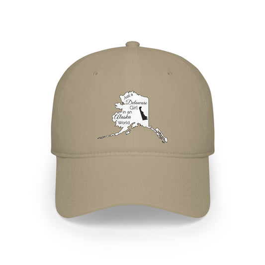 Just a Delaware Girl in an Alaska World Low Profile Baseball Cap