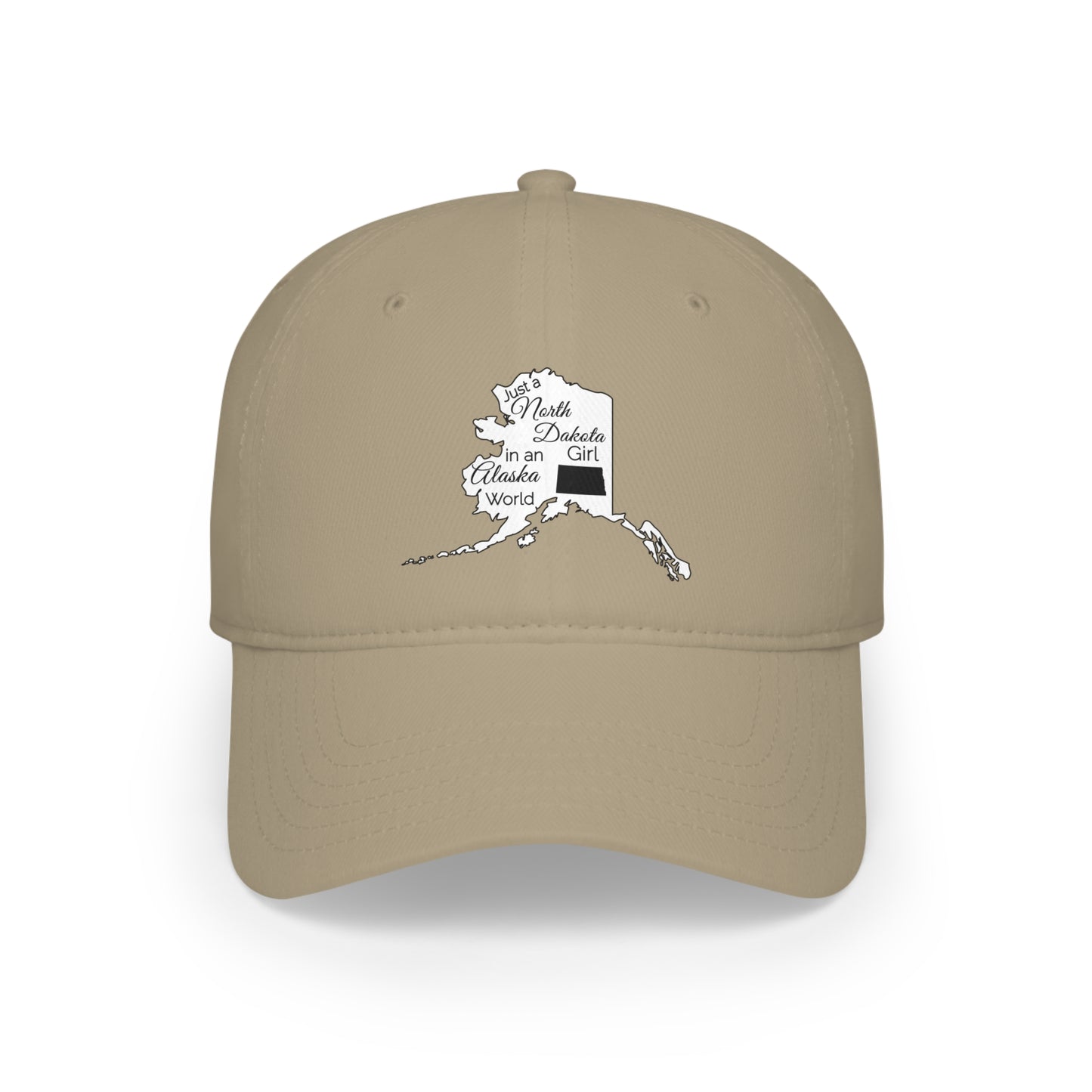Just a North Dakota Girl in an Alaska World Low Profile Baseball Cap