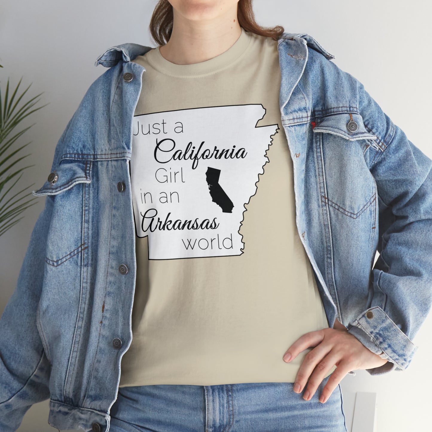 Just a California Girl in an Arkansas World Unisex Heavy Cotton Tee