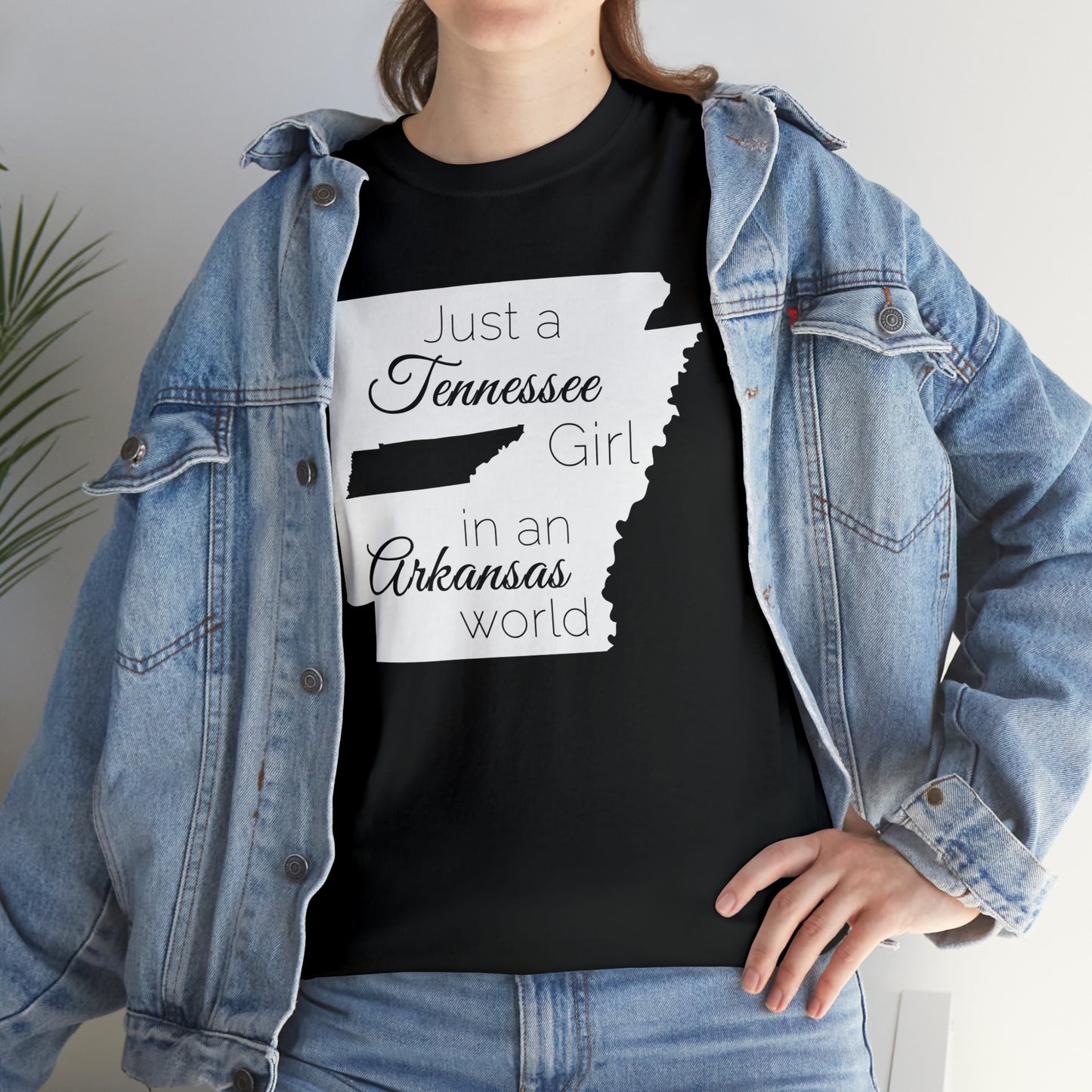 Just a Tennessee Girl in an Arkansas World Unisex Heavy Cotton Tee