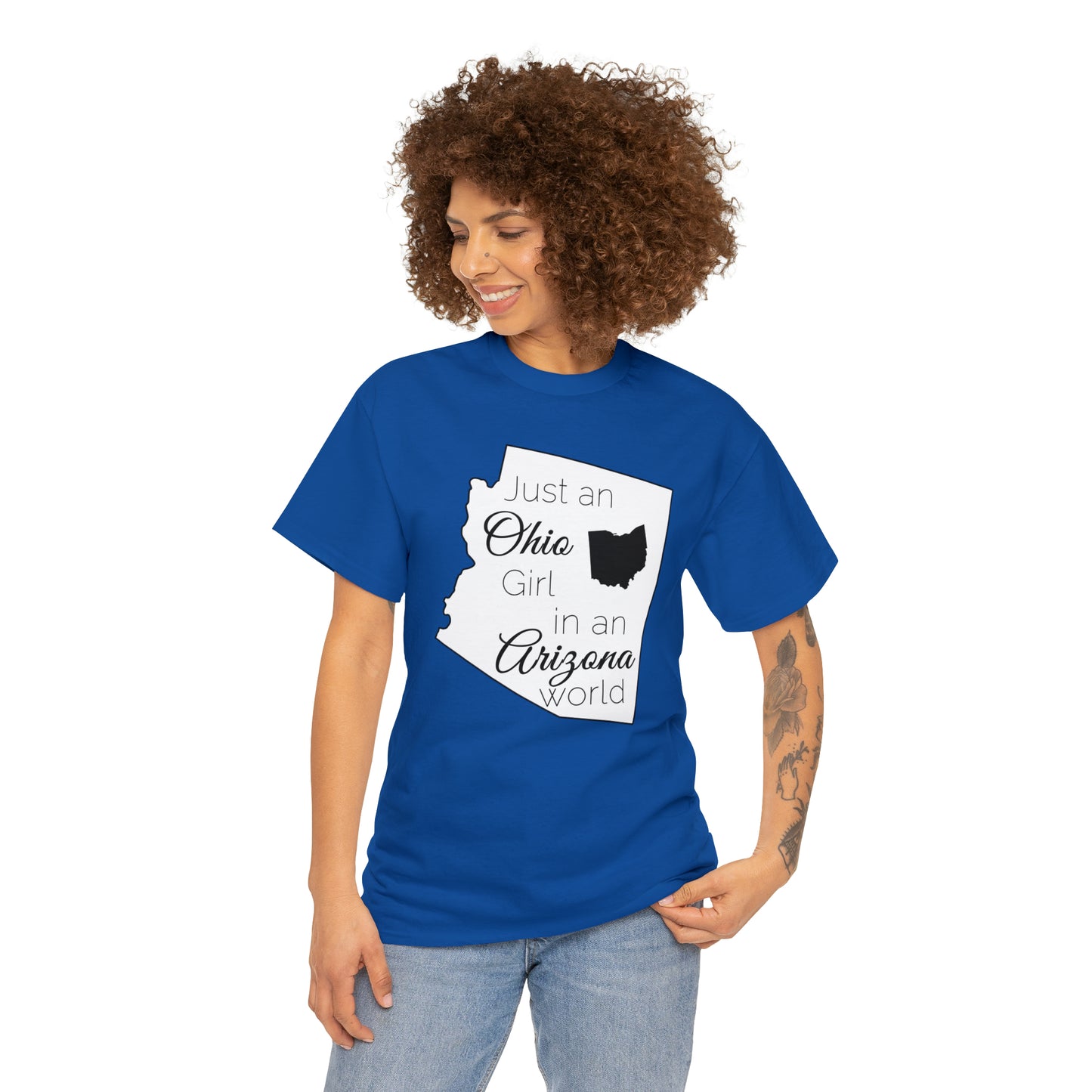 Just an Ohio Girl in an Arizona World Unisex Heavy Cotton Tee