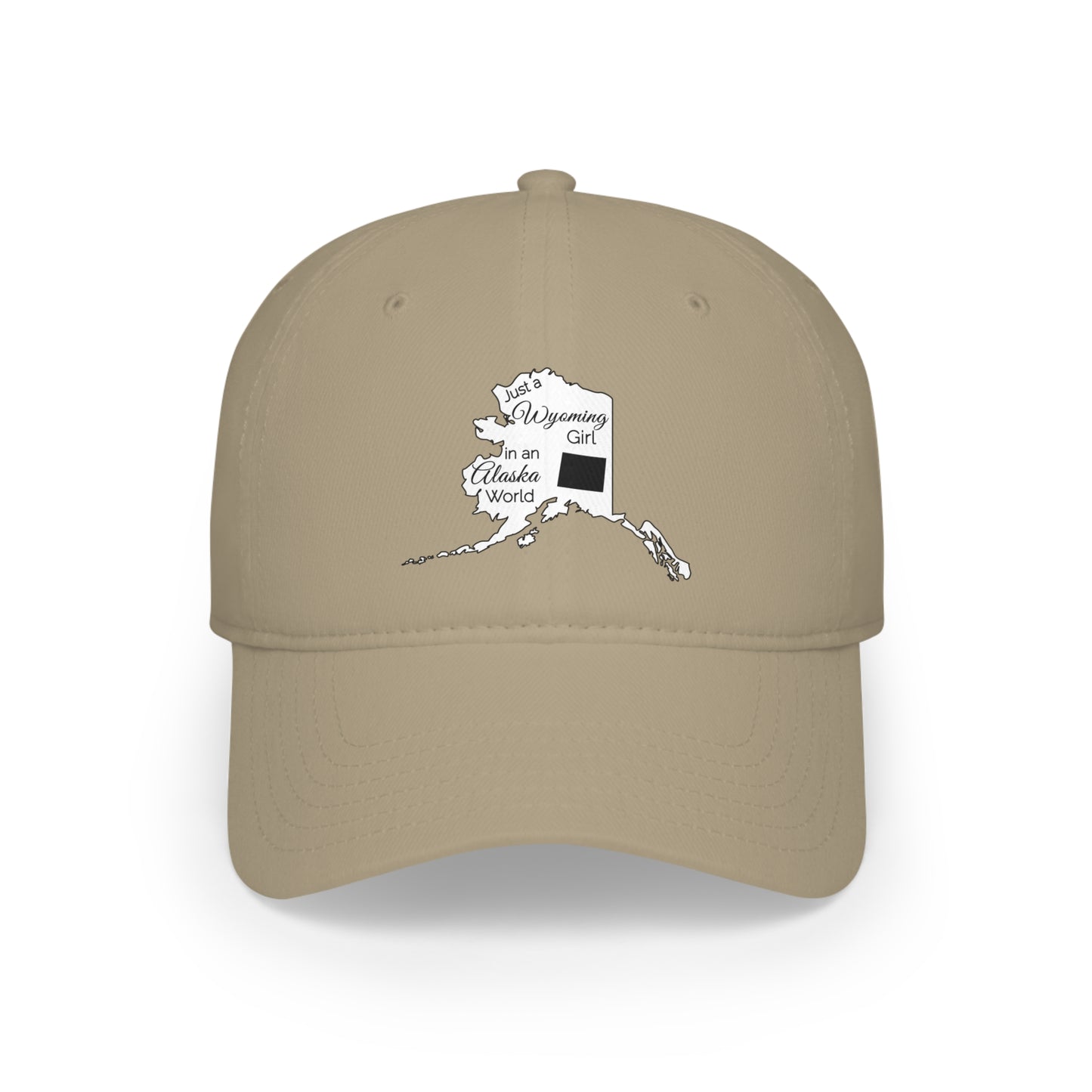 Just a Wyoming Girl in an Alaska World Low Profile Baseball Cap