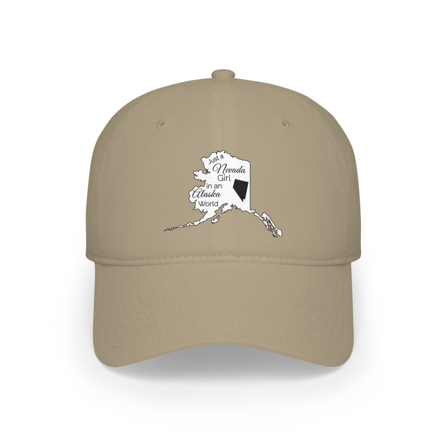 Just a Nevada Girl in an Alaska World Low Profile Baseball Cap