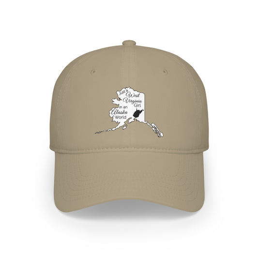 Just a West Virginia Girl in an Alaska World Low Profile Baseball Cap
