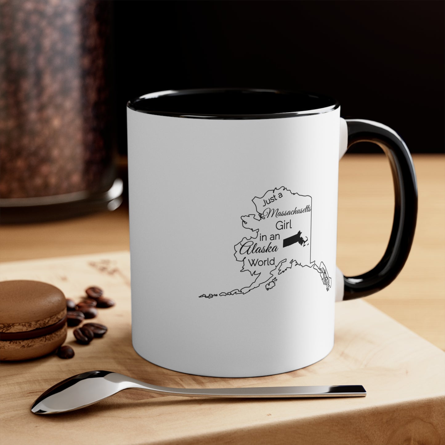 Just a Massachusetts Girl in an Alabama World Accent Coffee Mug, 11oz