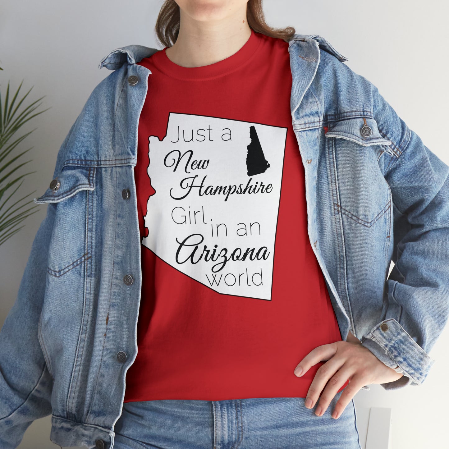 Just a New Hampshire Girl in an Arizona World Unisex Heavy Cotton Tee