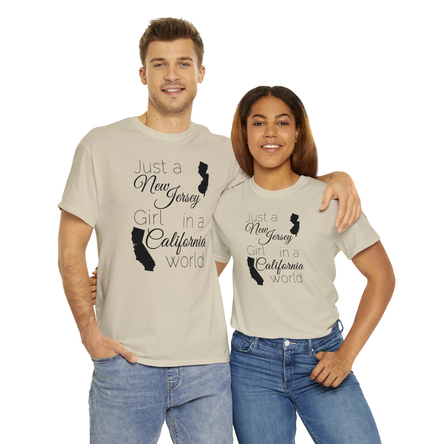 Just a New Jersey Girl in a California World Unisex Heavy Cotton Tee