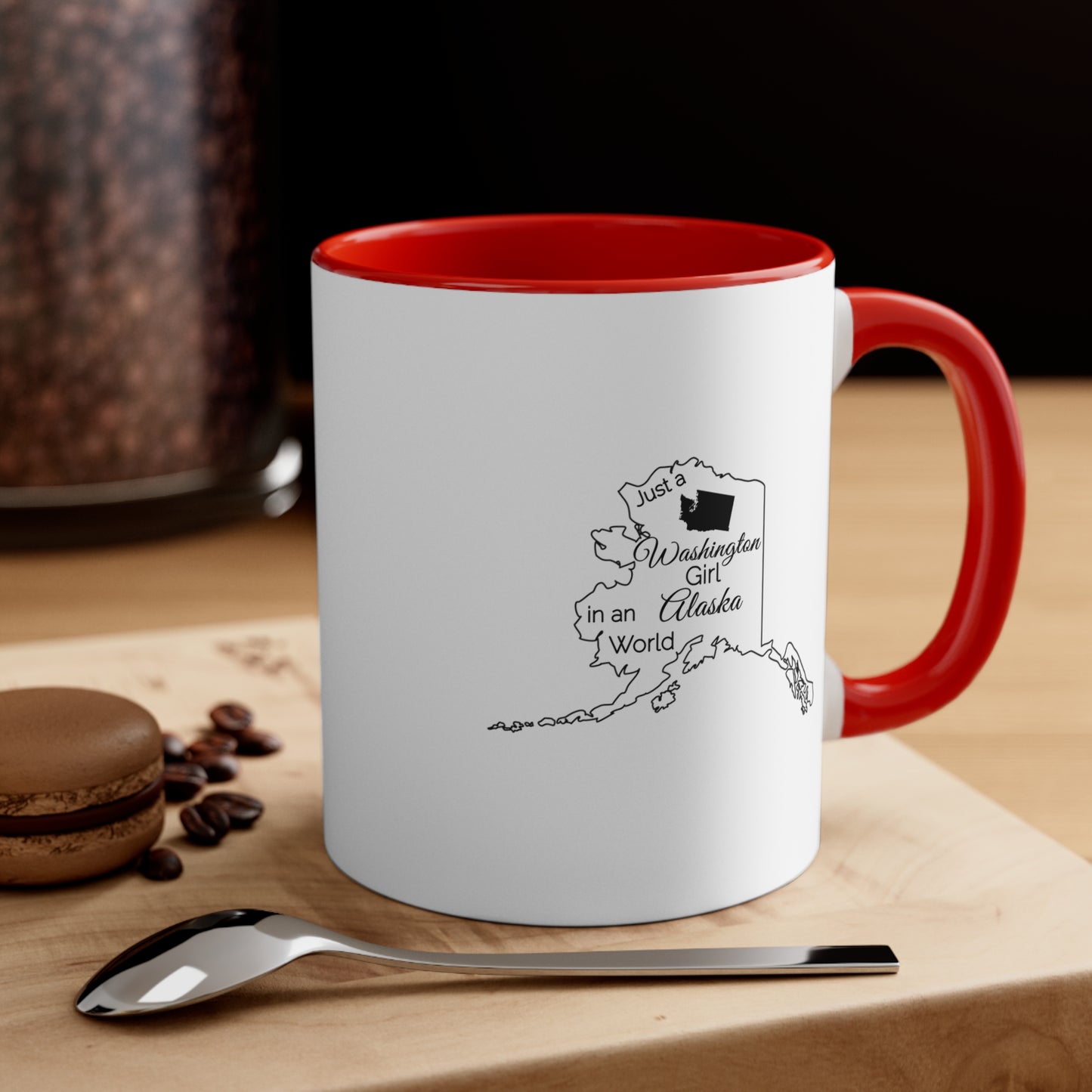 Just a Washington Girl in an Alabama World Accent Coffee Mug, 11oz