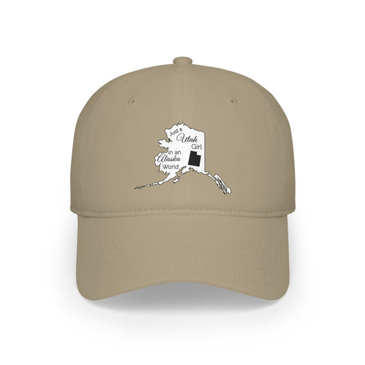 Just a Utah Girl in an Alaska World Low Profile Baseball Cap