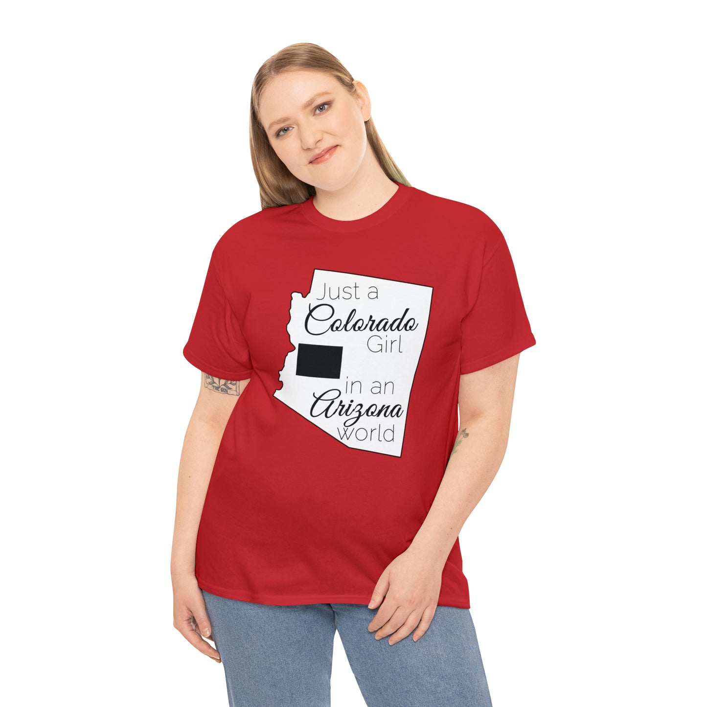 Just a Colorado Girl in an Arizona World Unisex Heavy Cotton Tee
