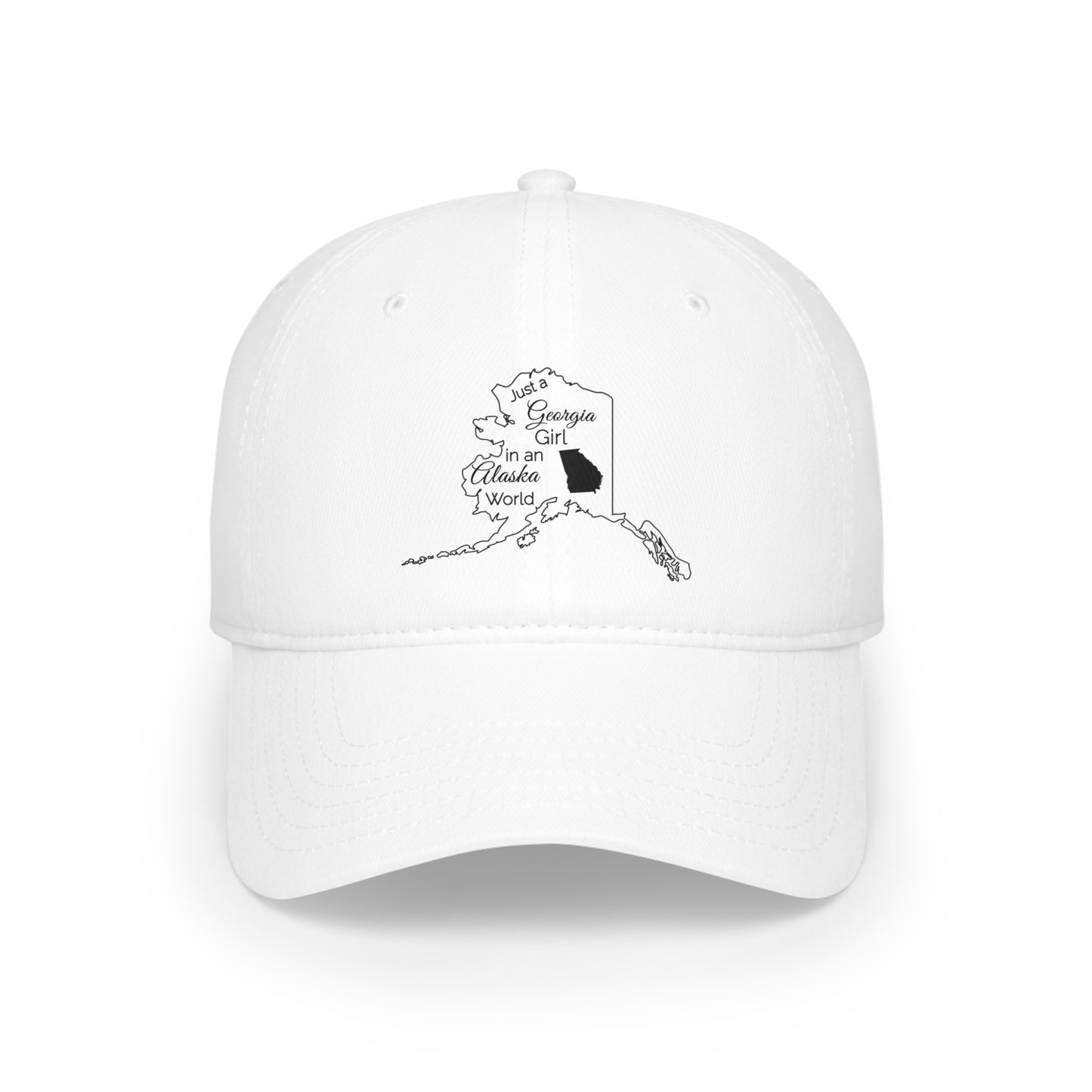 Just a Georgia Girl in an Alaska World Low Profile Baseball Cap