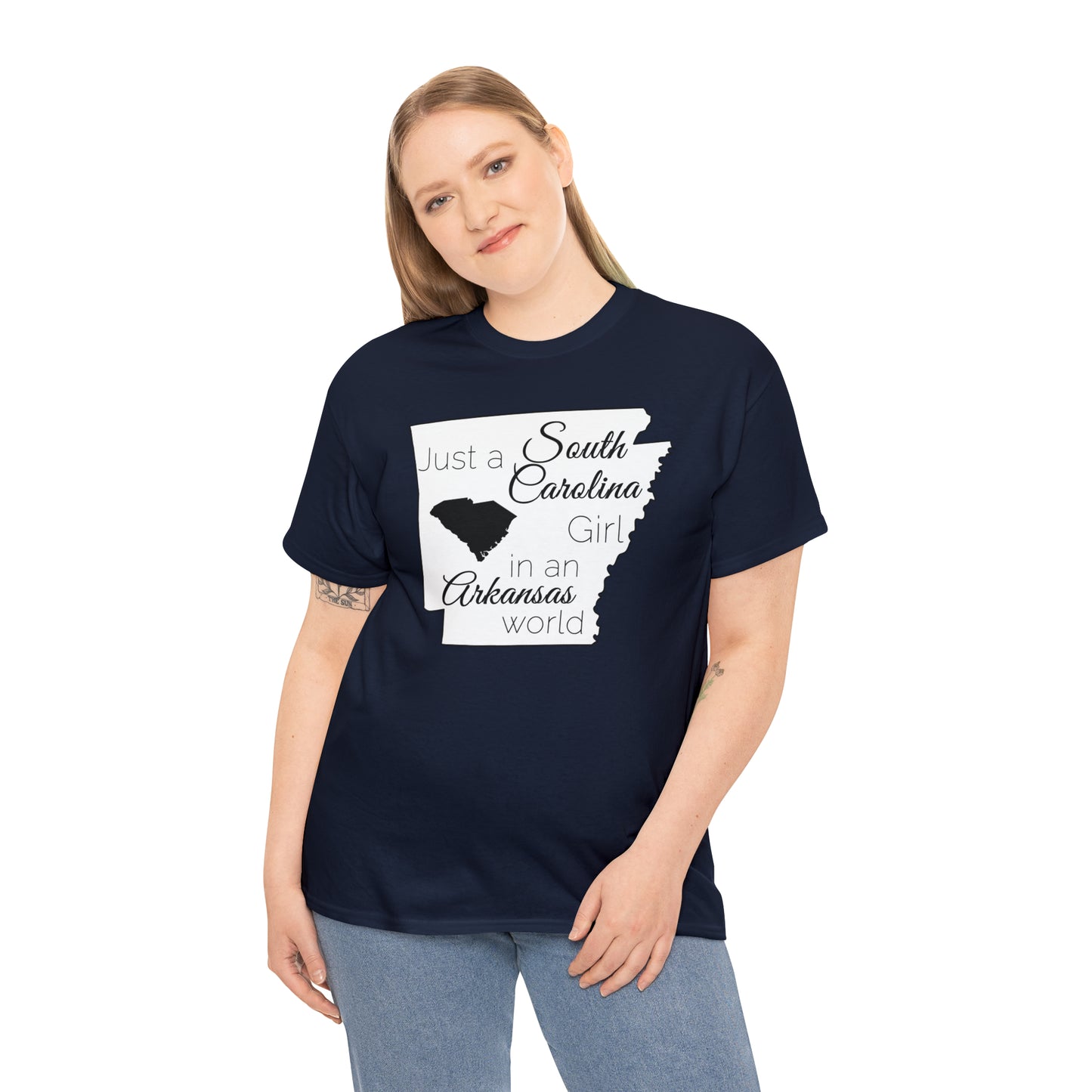 Just a South Carolina Girl in an Arkansas World Unisex Heavy Cotton Tee