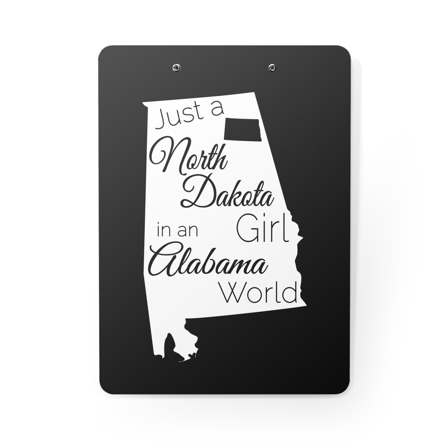 Just a North Dakota Girl in an Alabama World Clipboard