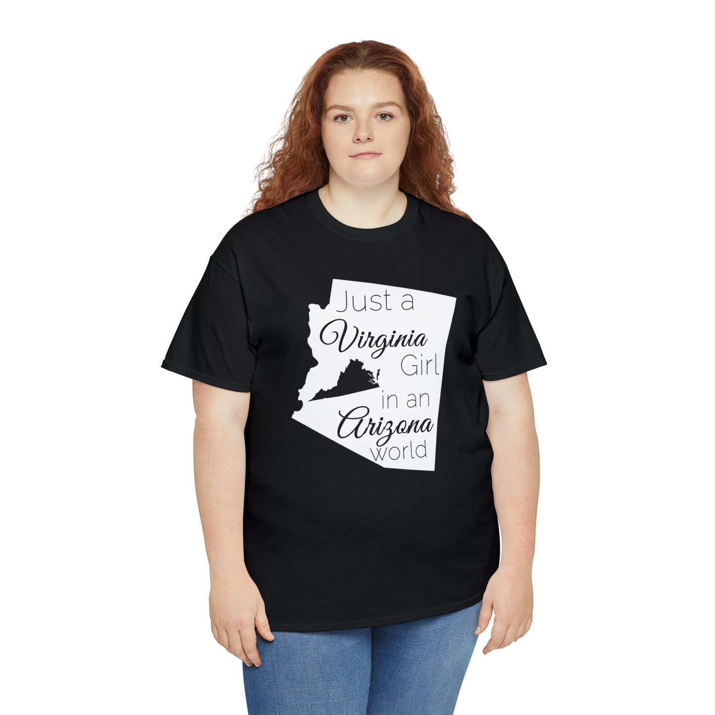 Just a Virginia Girl in an Arizona World Unisex Heavy Cotton Tee