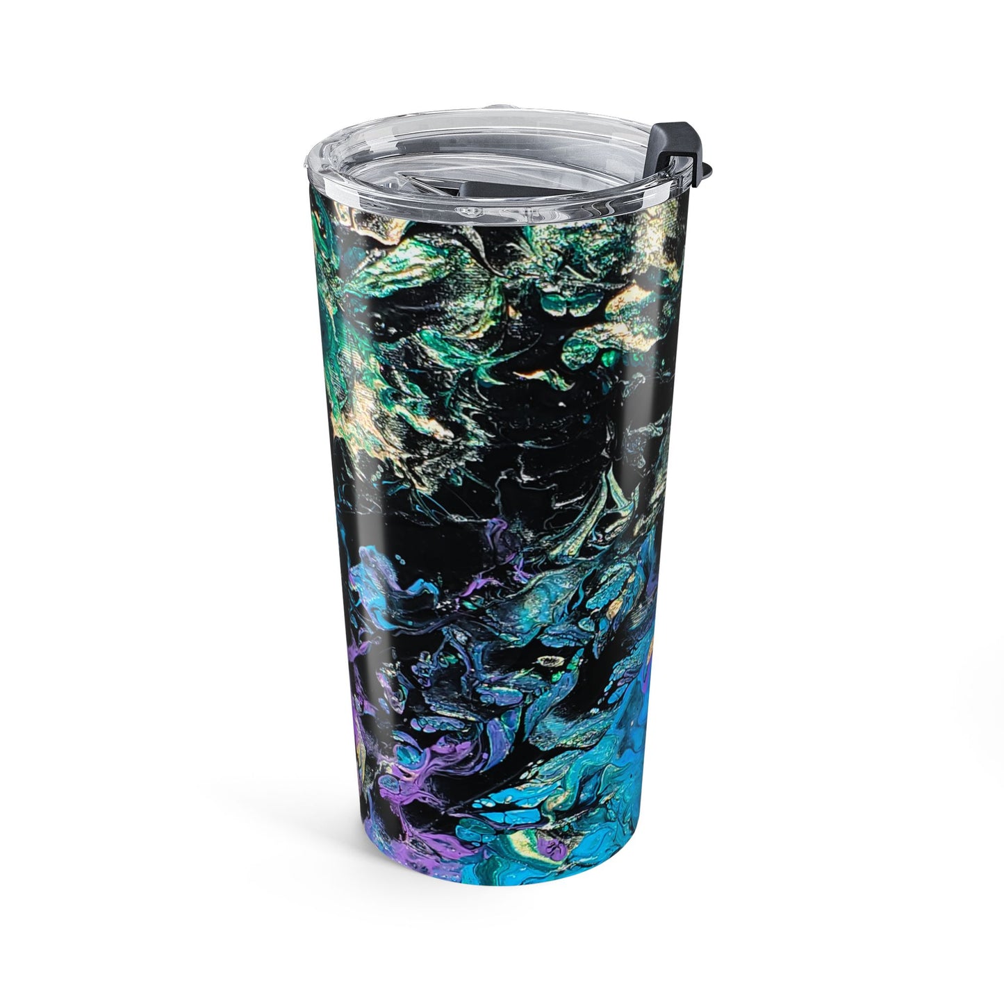 20oz Abstract Burst of Sapphire Tumbler — Insulated Travel Cup
