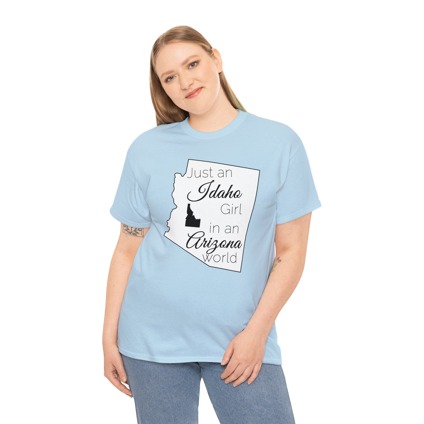 Just an Idaho Girl in an Arizona World Unisex Heavy Cotton Tee