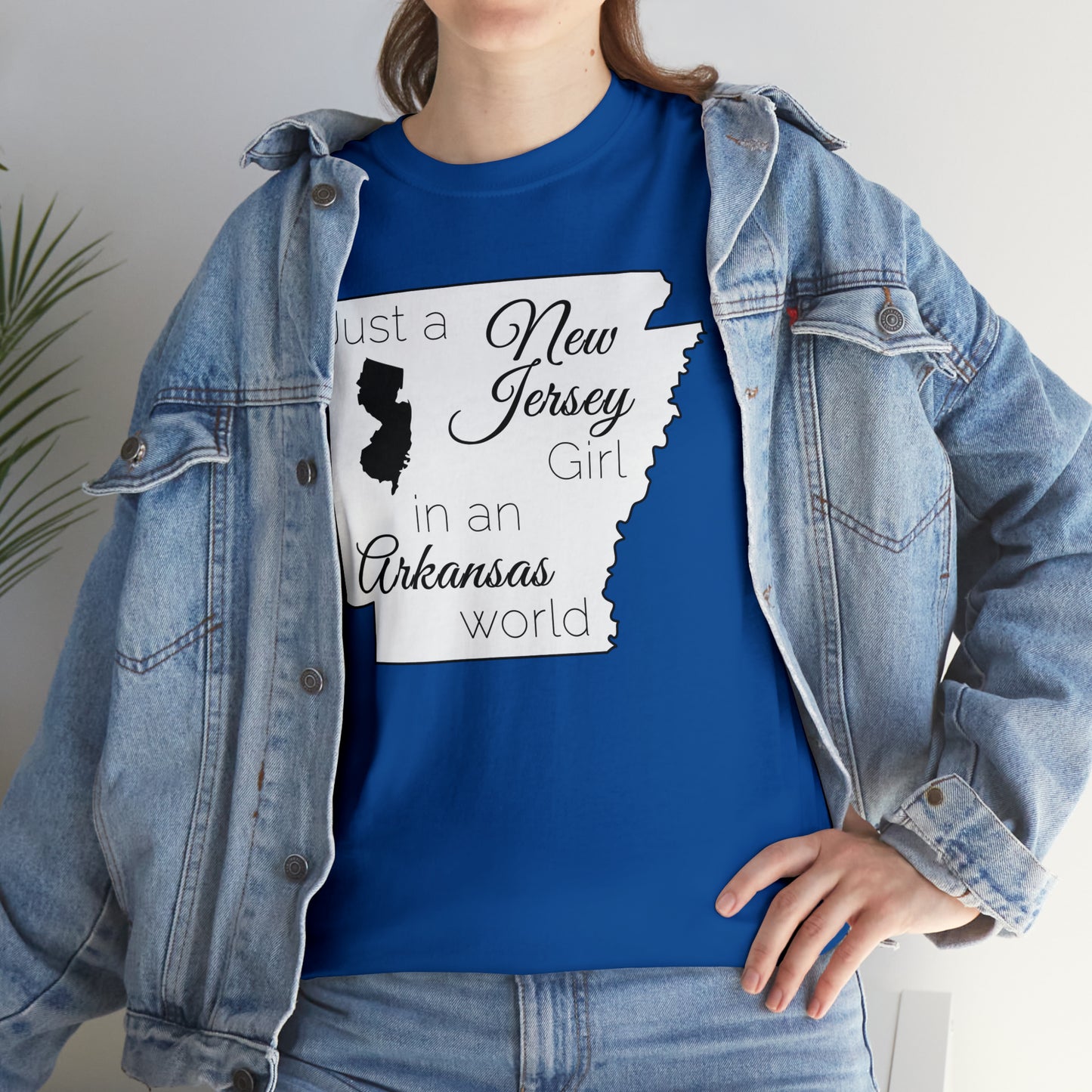 Just a New Jersey Girl in an Arkansas World Unisex Heavy Cotton Tee