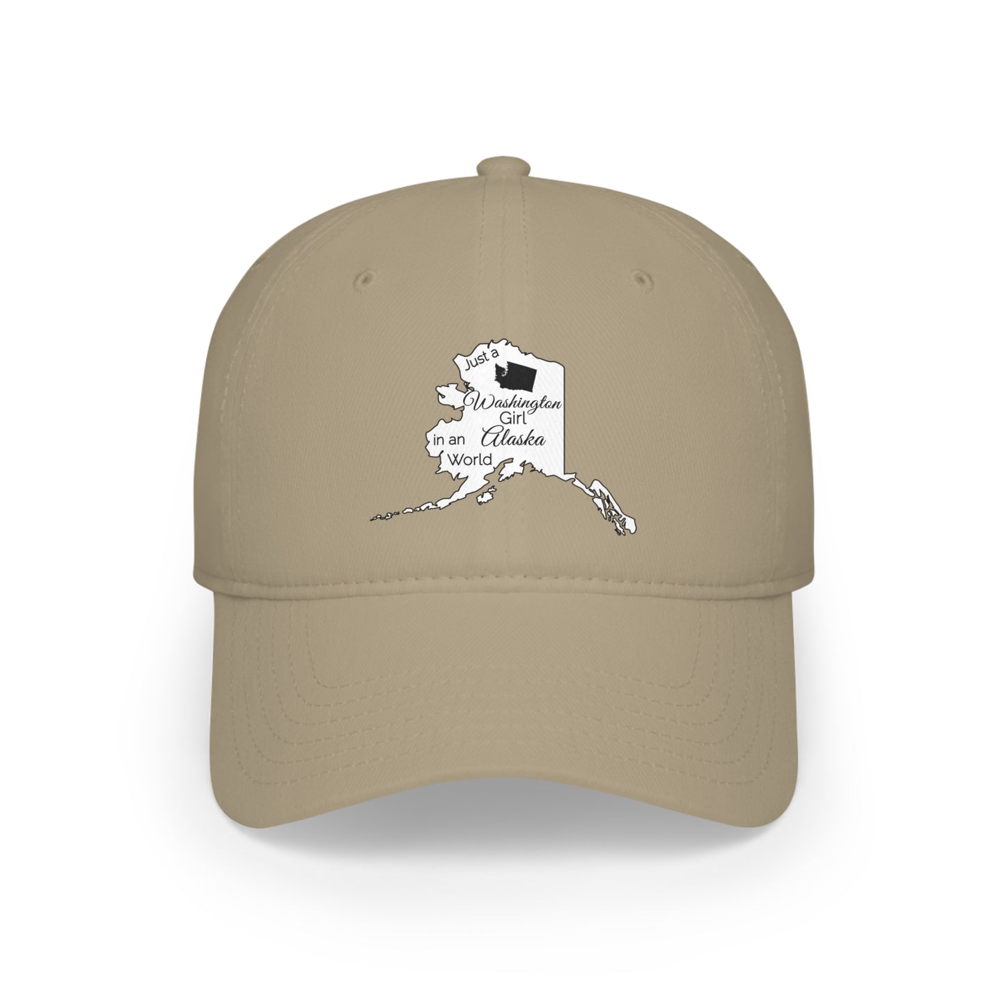 Just a Washington Girl in an Alaska World Low Profile Baseball Cap