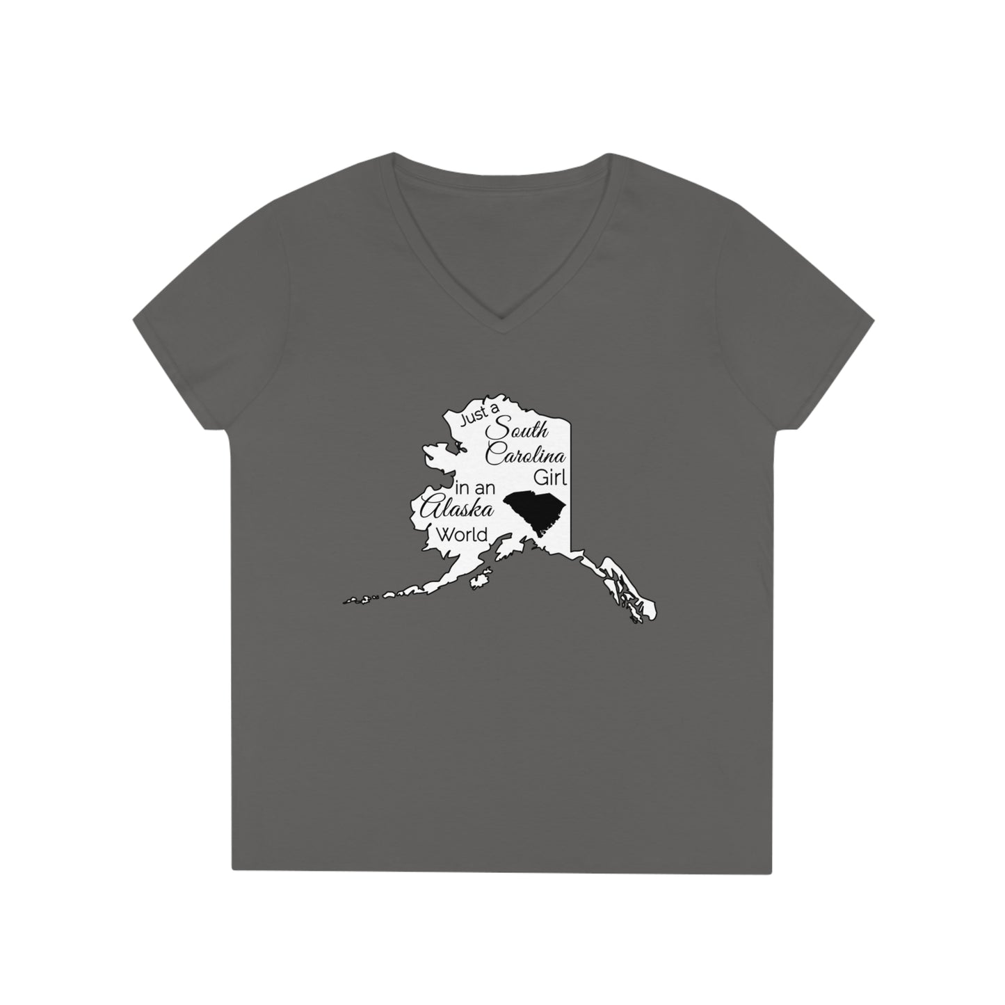 Just a South Carolina Girl in an Alaska World Ladies' V-Neck T-Shirt