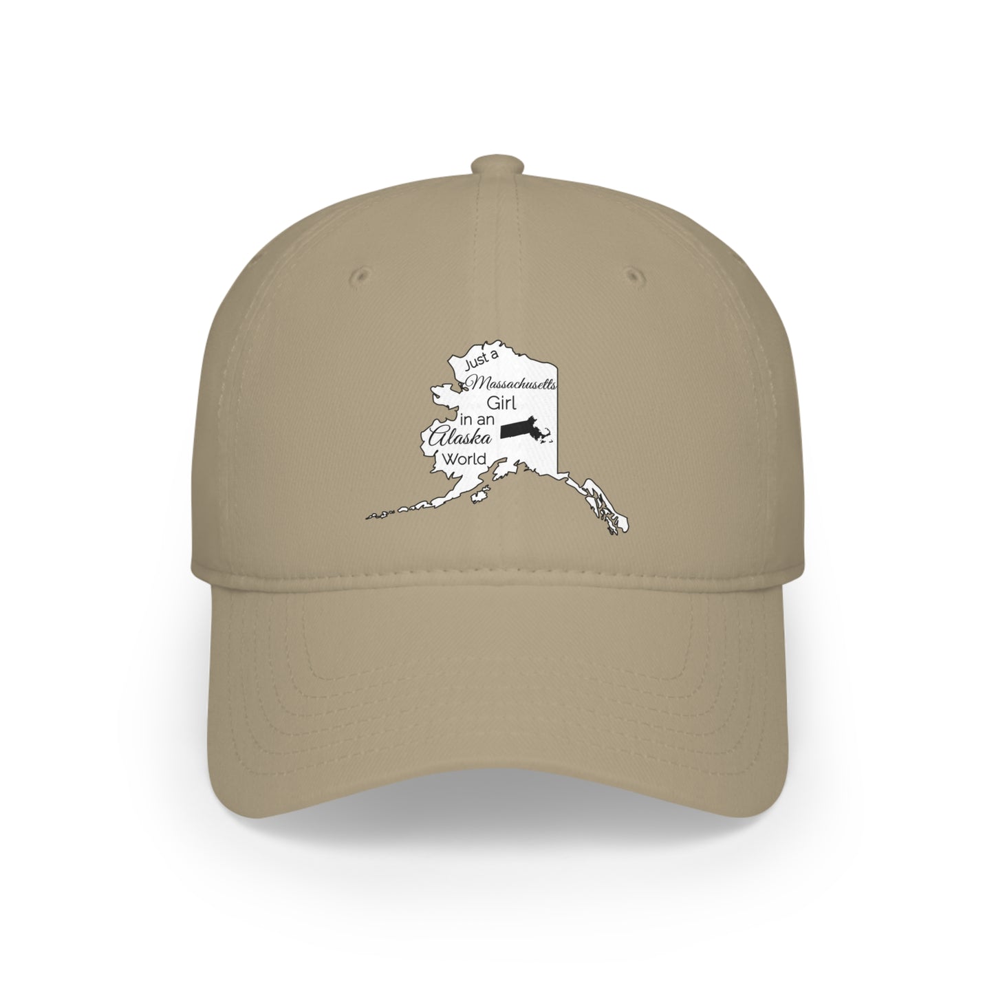 Just a Massachusetts Girl in an Alaska World Low Profile Baseball Cap