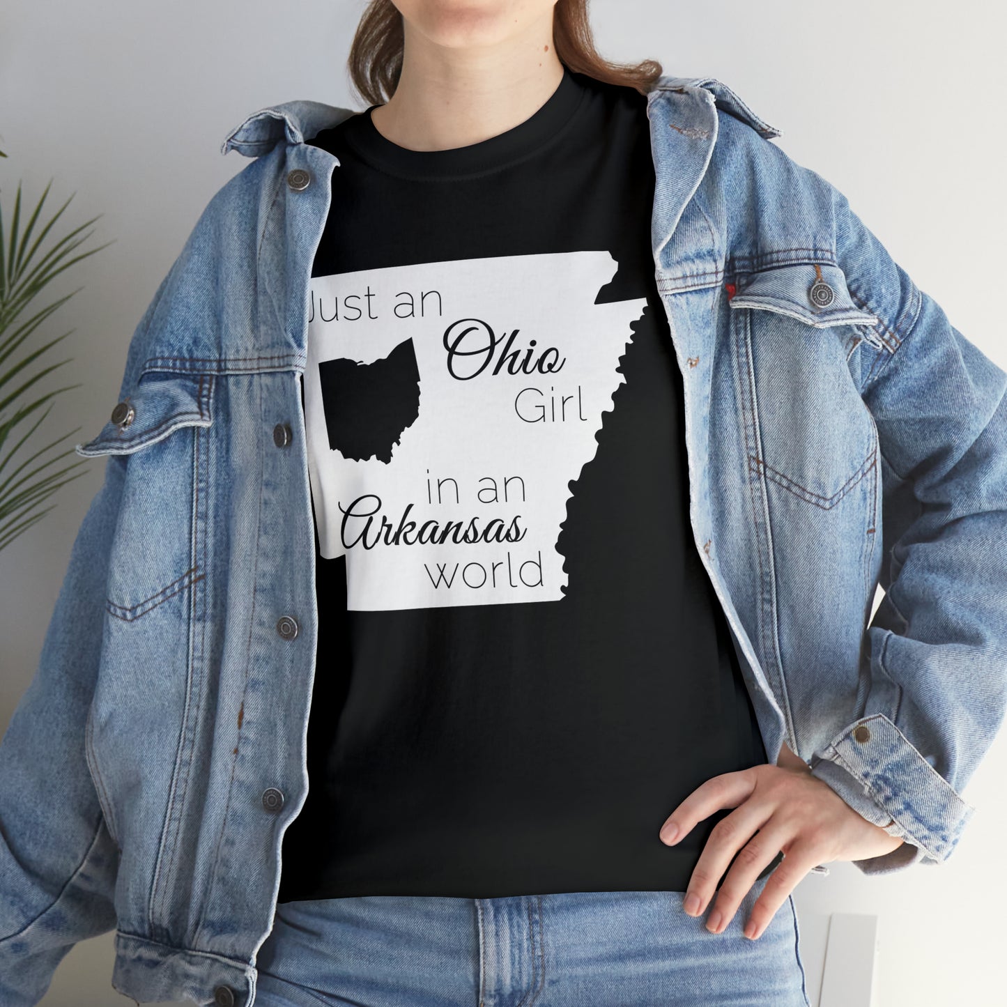 Just an Ohio Girl in an Arkansas World Unisex Heavy Cotton Tee