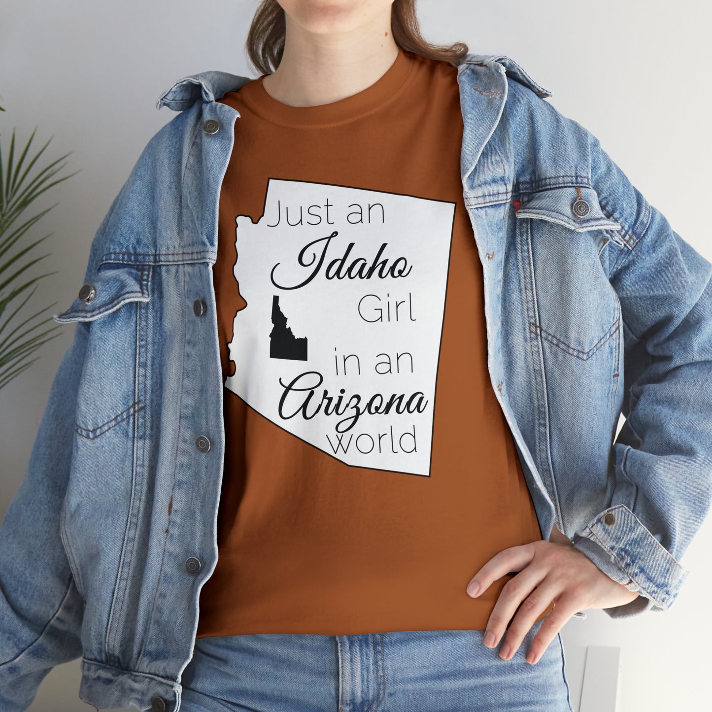 Just an Idaho Girl in an Arizona World Unisex Heavy Cotton Tee