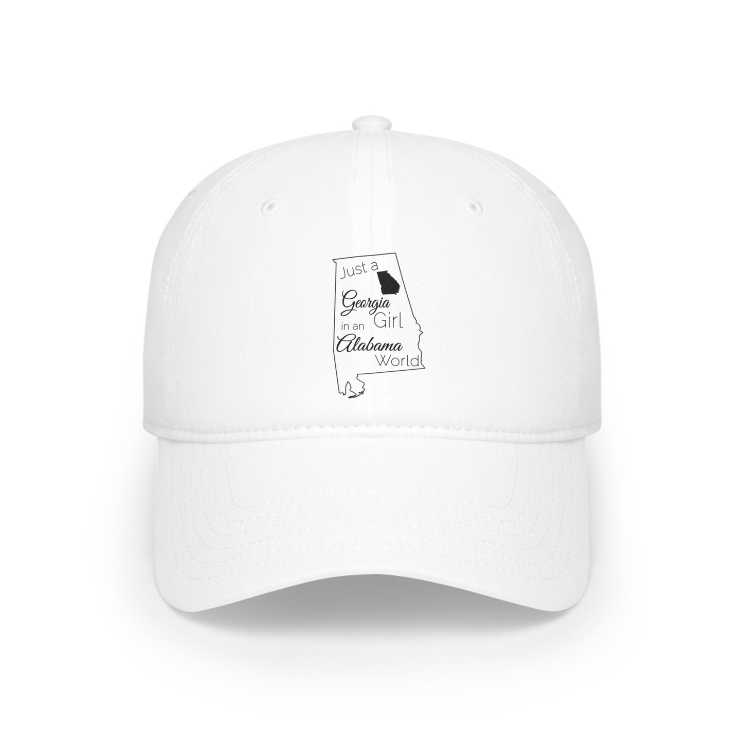 Just a Georgia Girl in an Alabama World Low Profile Baseball Cap