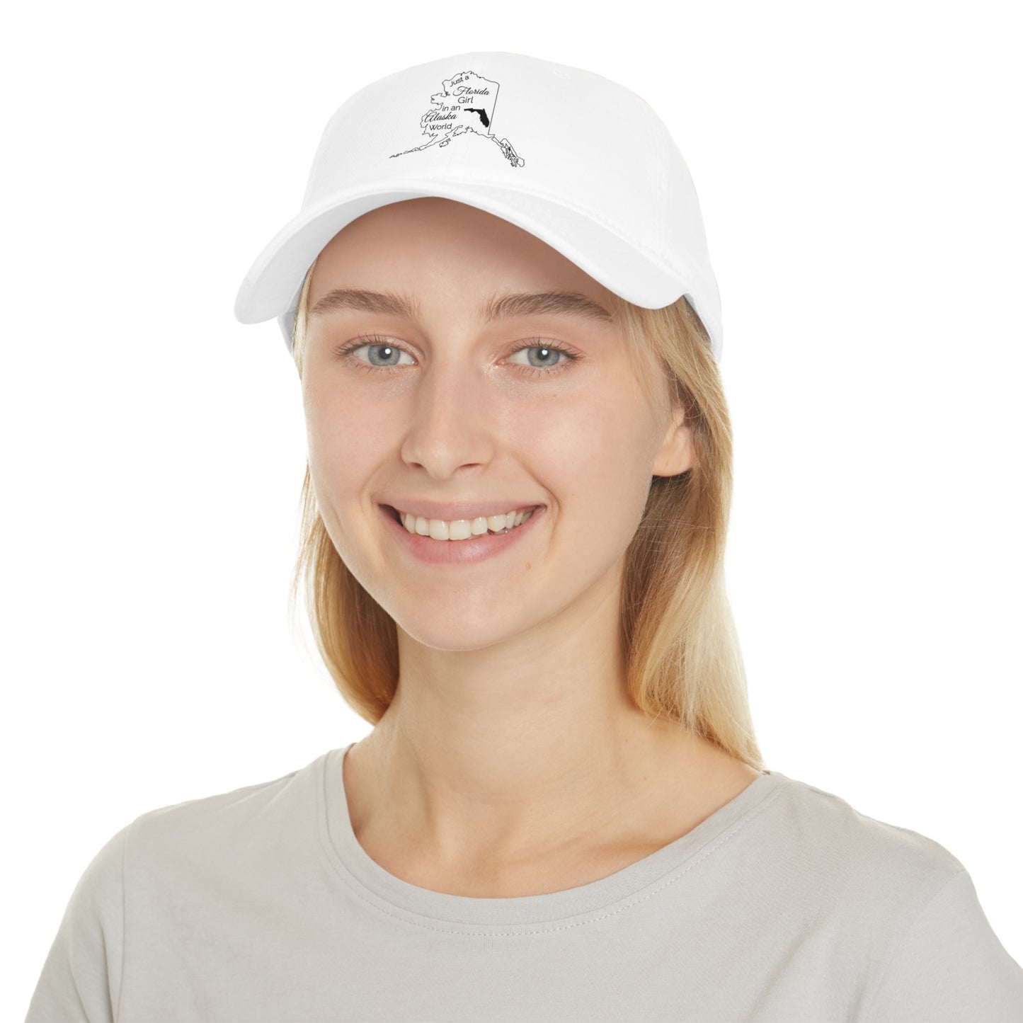Just a Florida Girl in an Alaska World Low Profile Baseball Cap