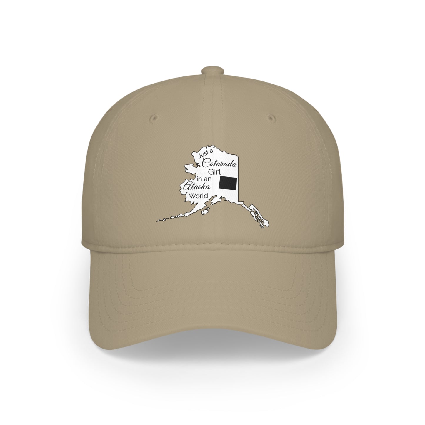 Just a Colorado Girl in an Alaska World Low Profile Baseball Cap