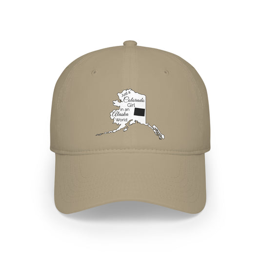 Just a Colorado Girl in an Alaska World Low Profile Baseball Cap