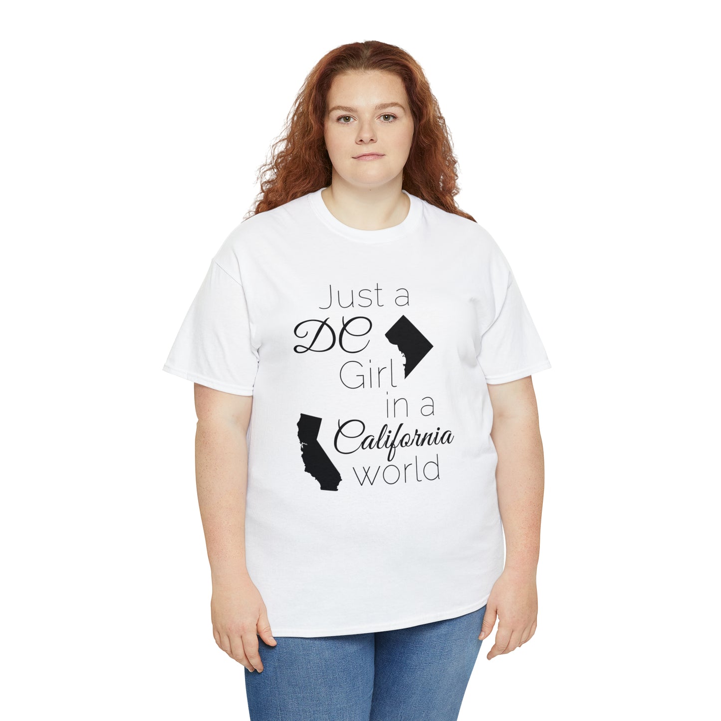 Just a DC Girl in a California World Unisex Heavy Cotton Tee